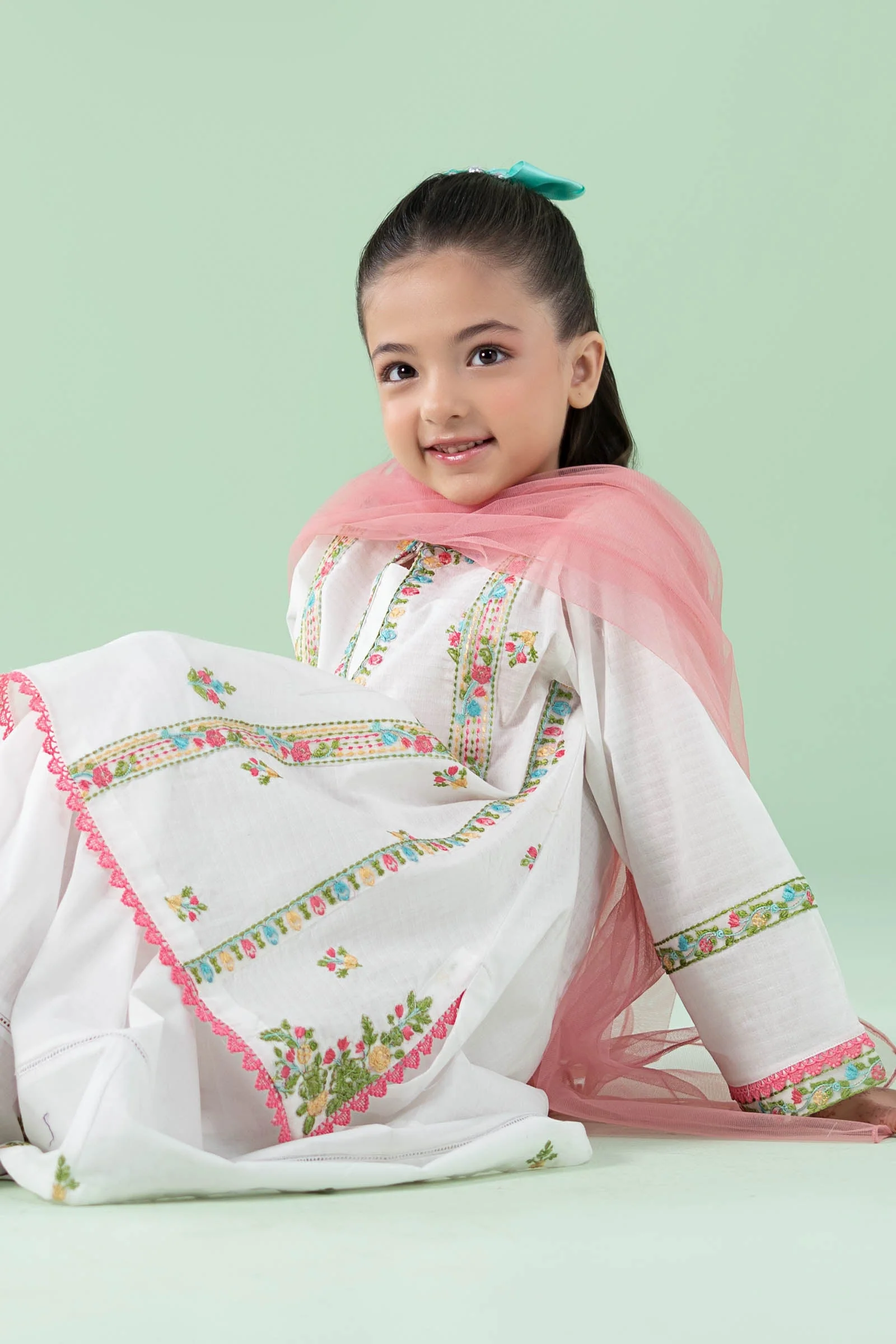 3 Piece Embroidered Dobby Suit - Image 3