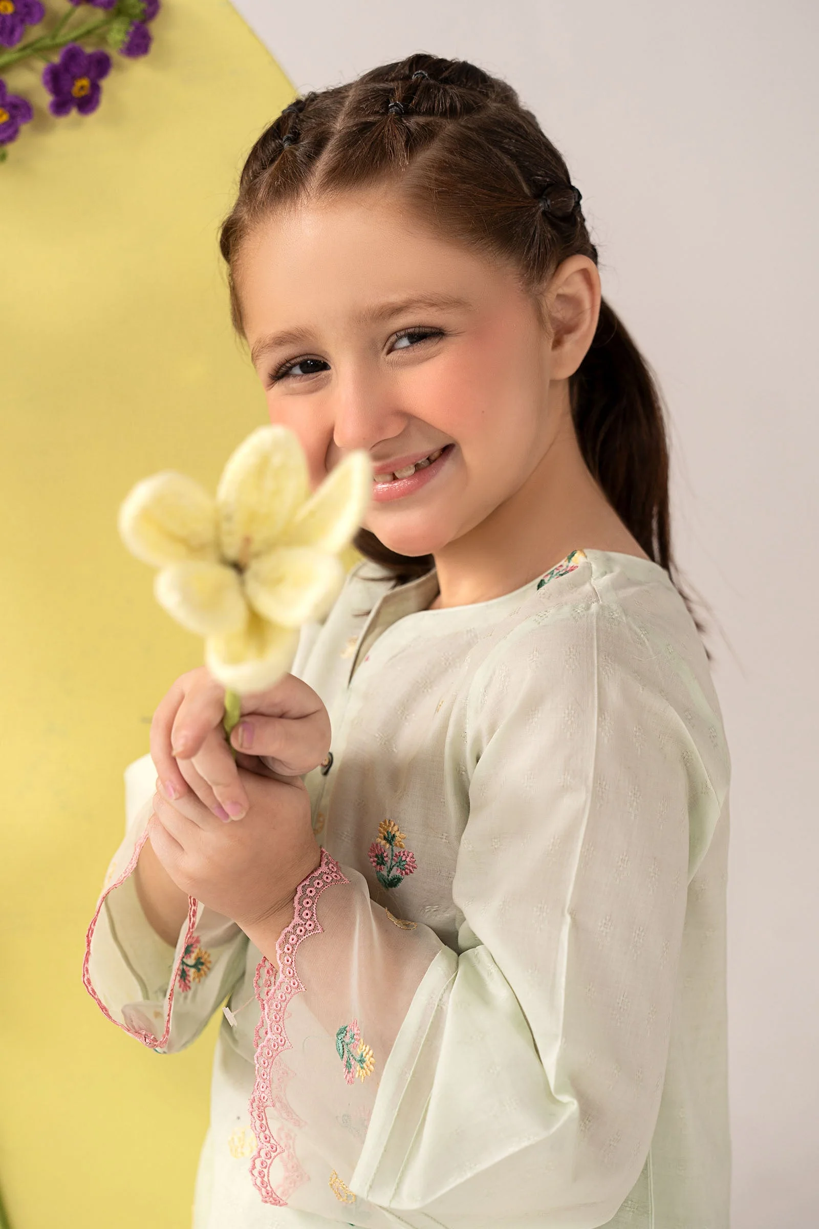 2 Piece Embroidered Dobby Lawn Suit - Image 2