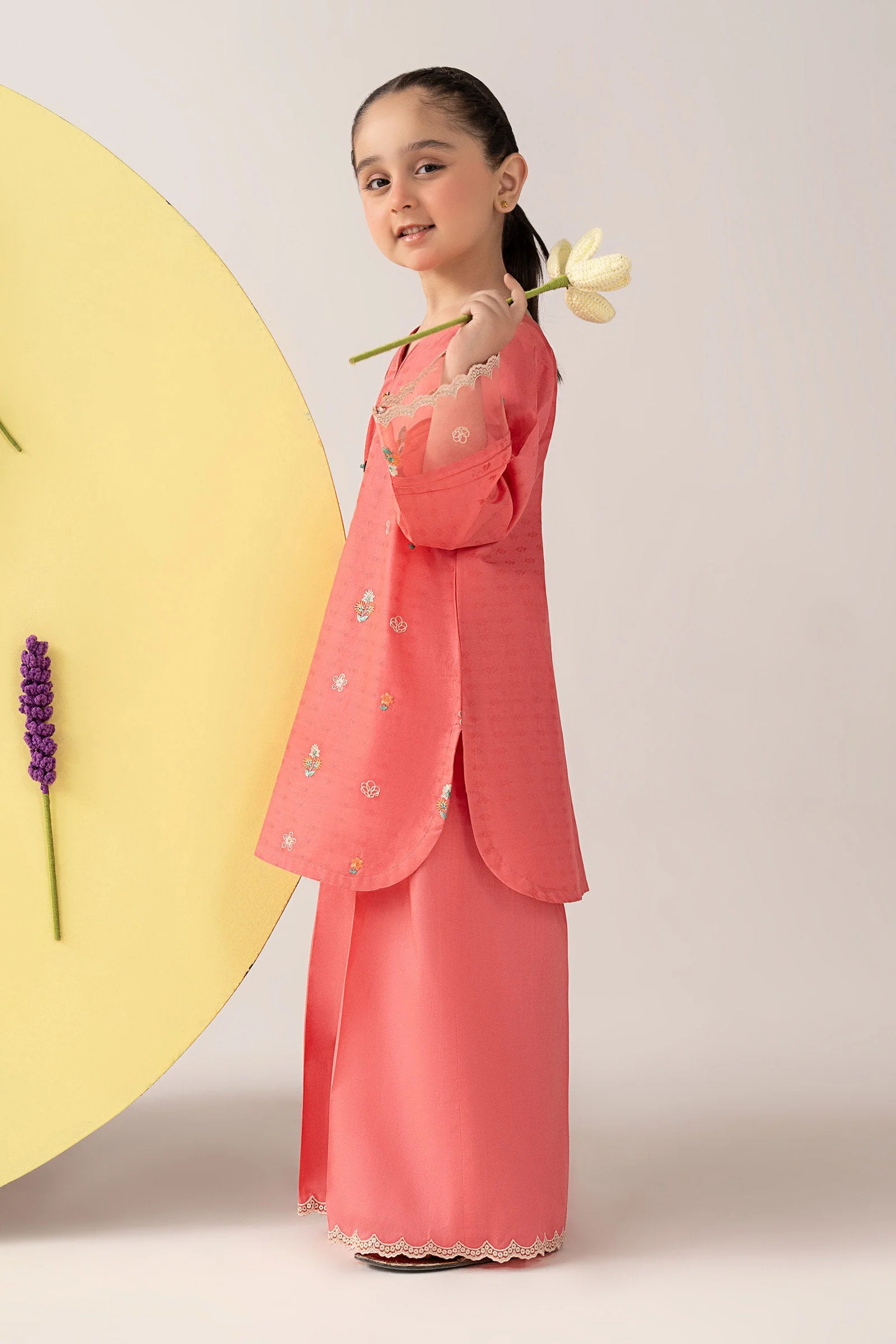 2 Piece Embroidered Dobby Lawn Suit - Image 4