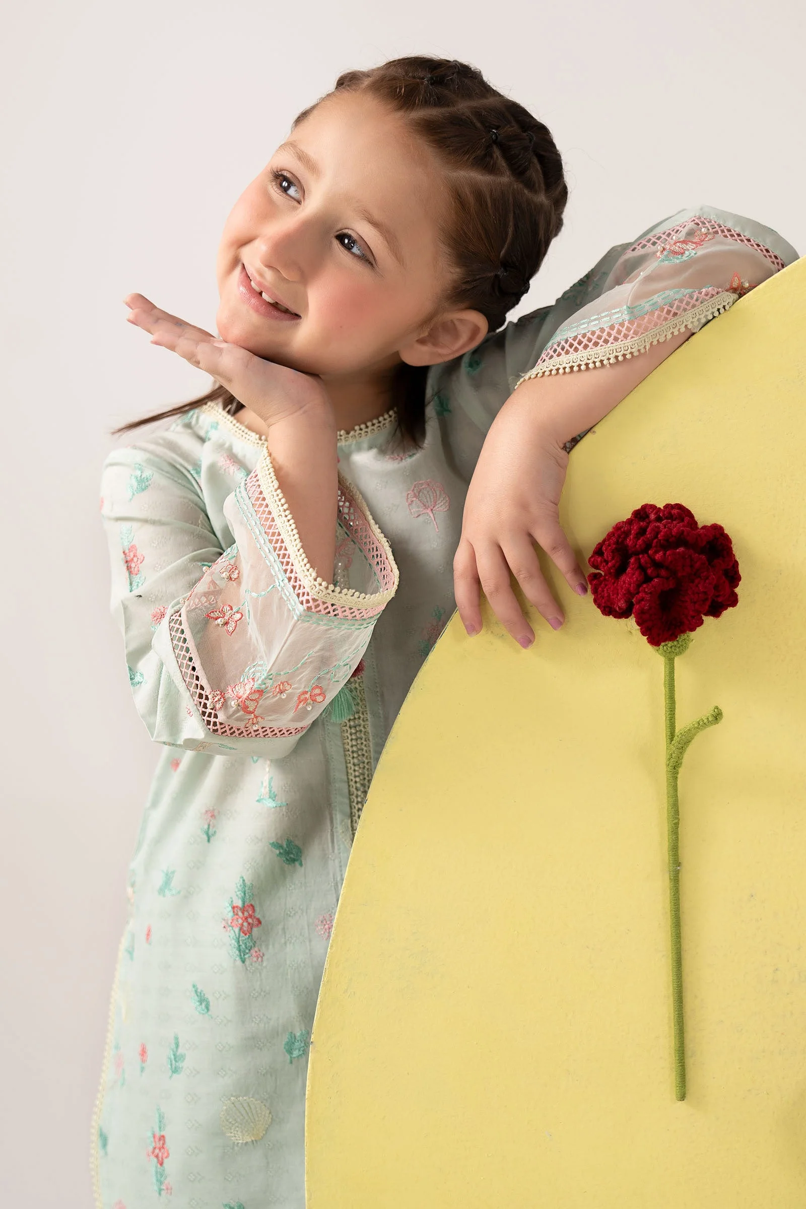 2 Piece Embroidered Dobby Lawn Suit - Image 2