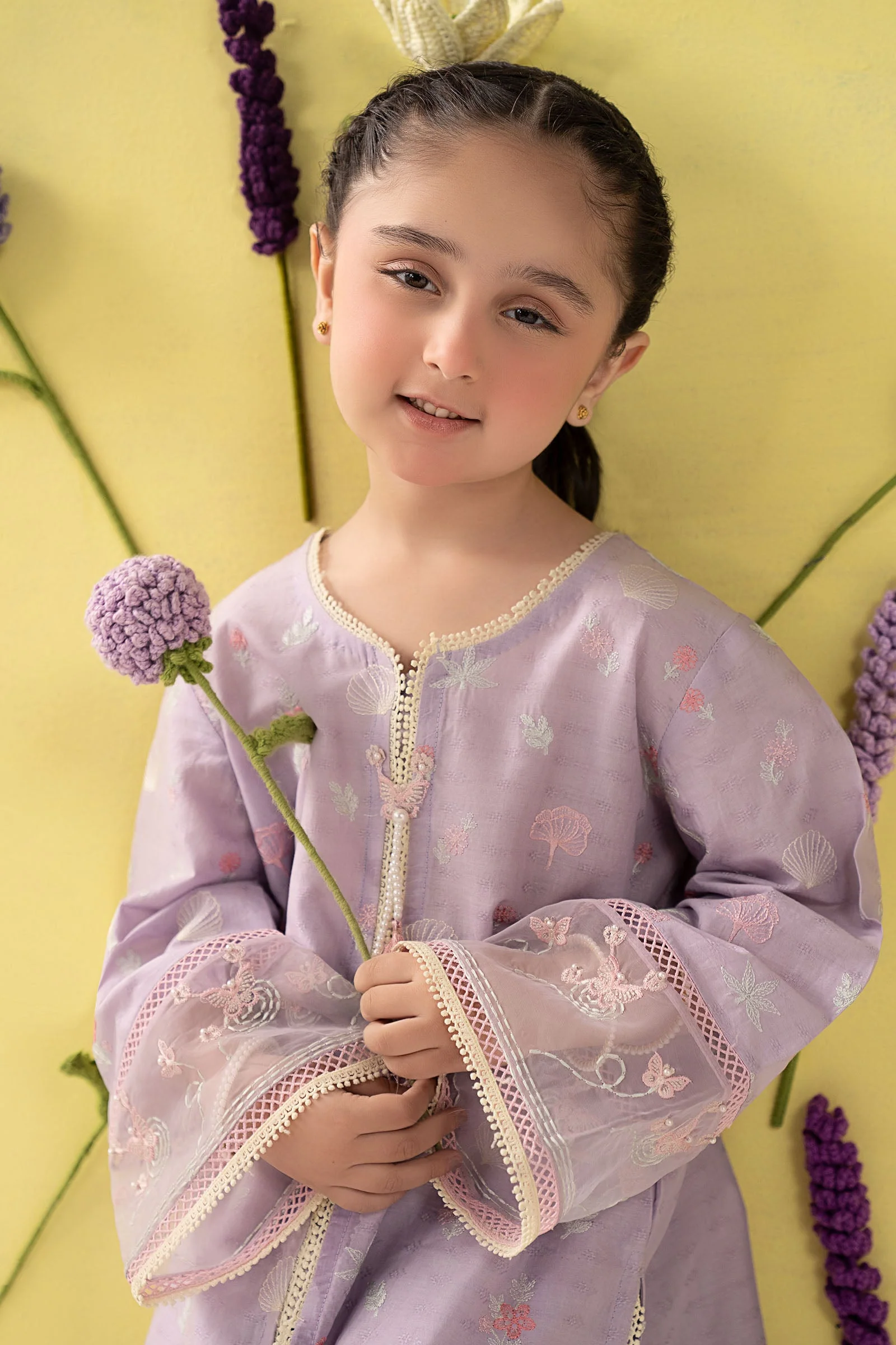 2 Piece Embroidered Dobby Lawn Suit - Image 2