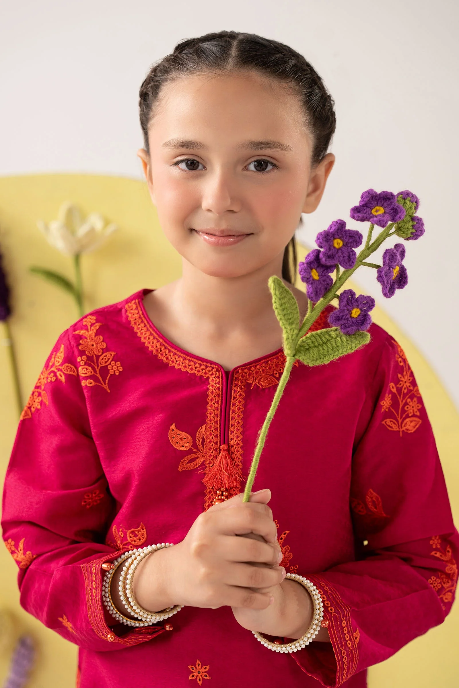 2 Piece Embroidered Dobby Lawn Suit - Image 3