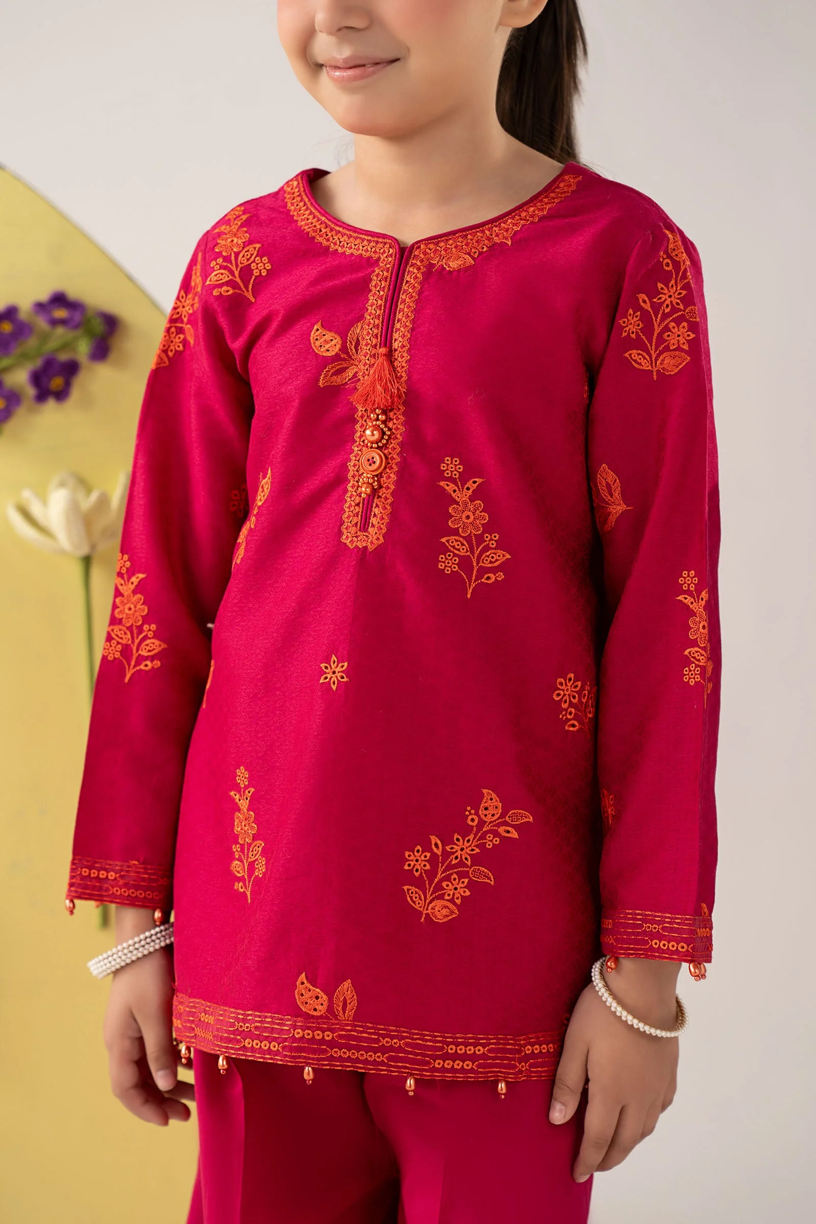 2 Piece Embroidered Dobby Lawn Suit - Image 4