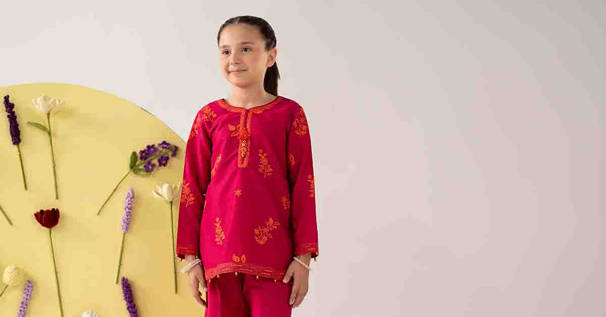 2 Piece Embroidered Dobby Lawn Suit - Image 8