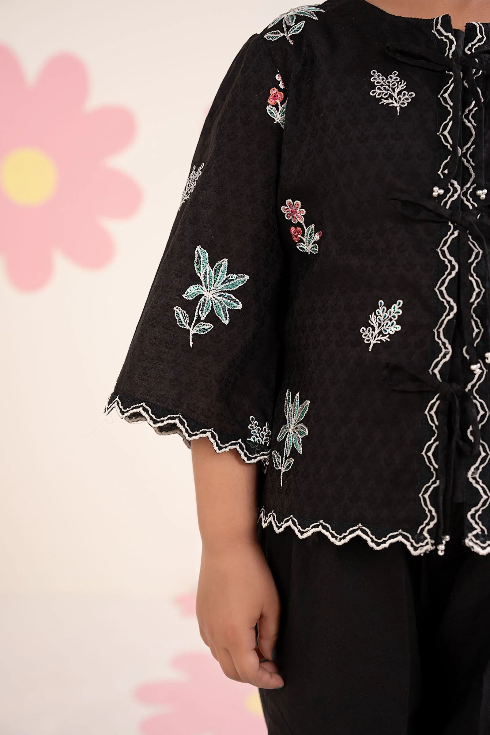 2 Piece Embroidered Dobby Jacquard Suit - Image 5