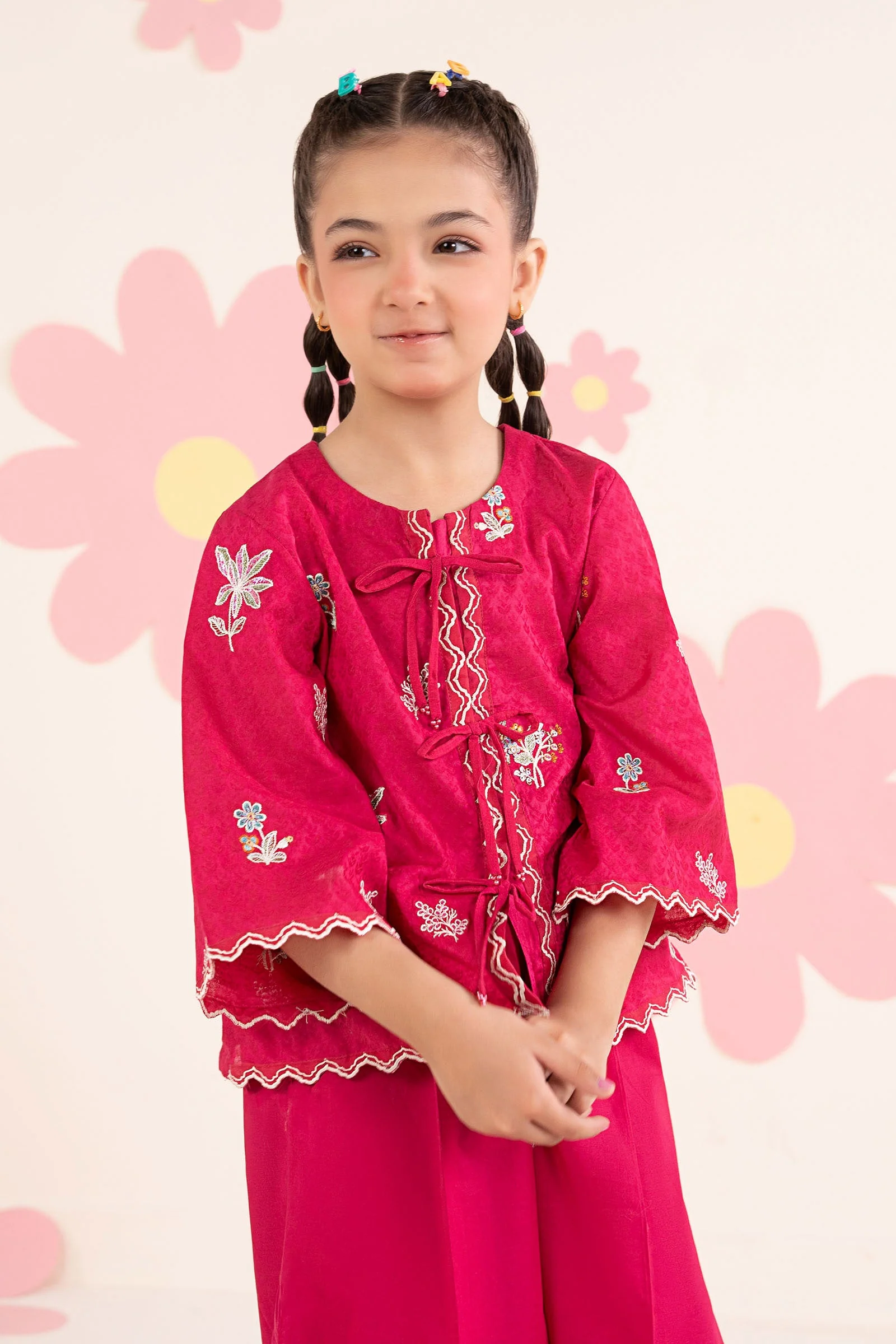 2 Piece Embroidered Dobby Jacquard Suit - Image 2