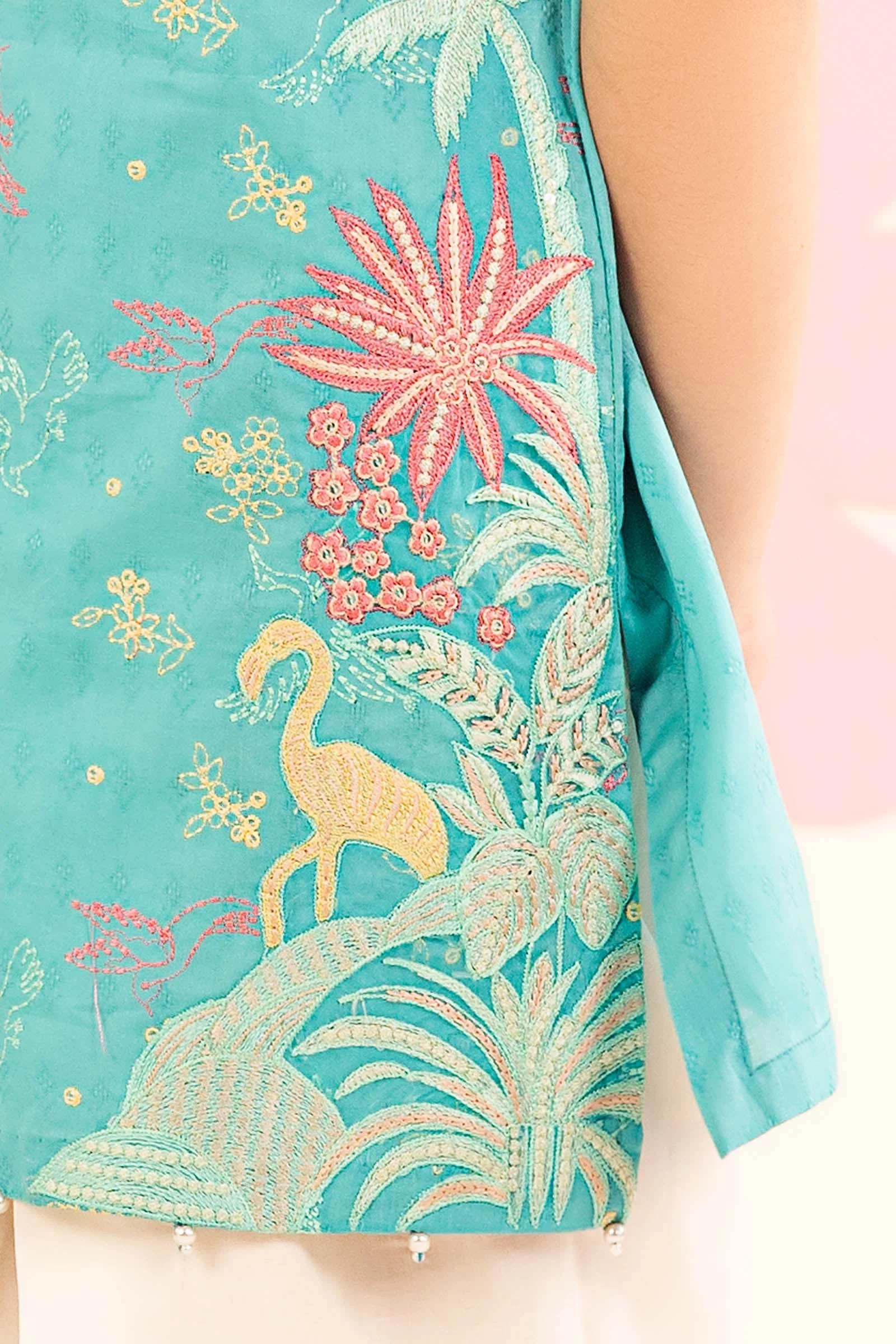 2 Piece Embroidered Dobby Lawn Suit - Image 5