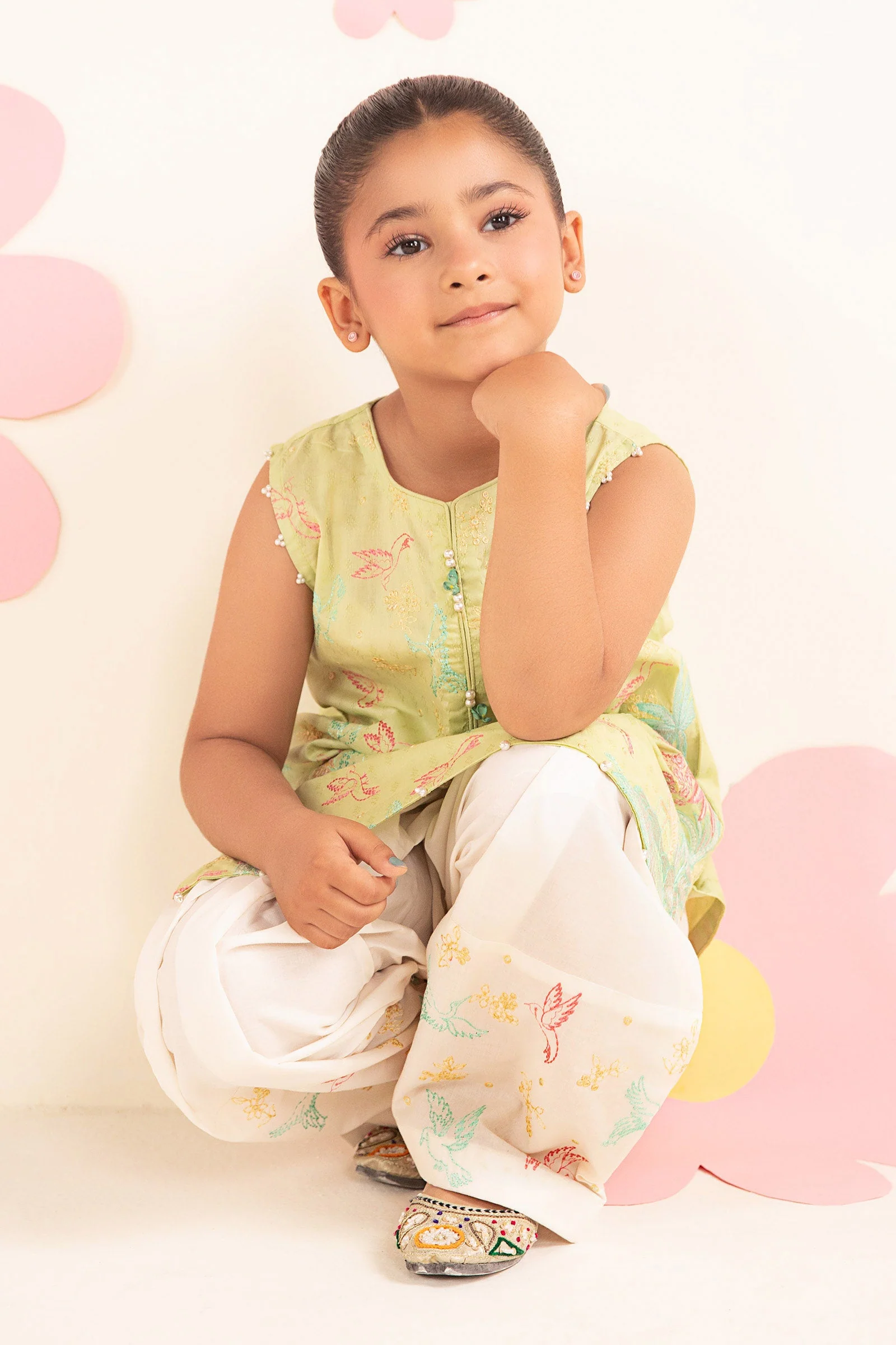 2 Piece Embroidered Dobby Lawn Suit - Image 3