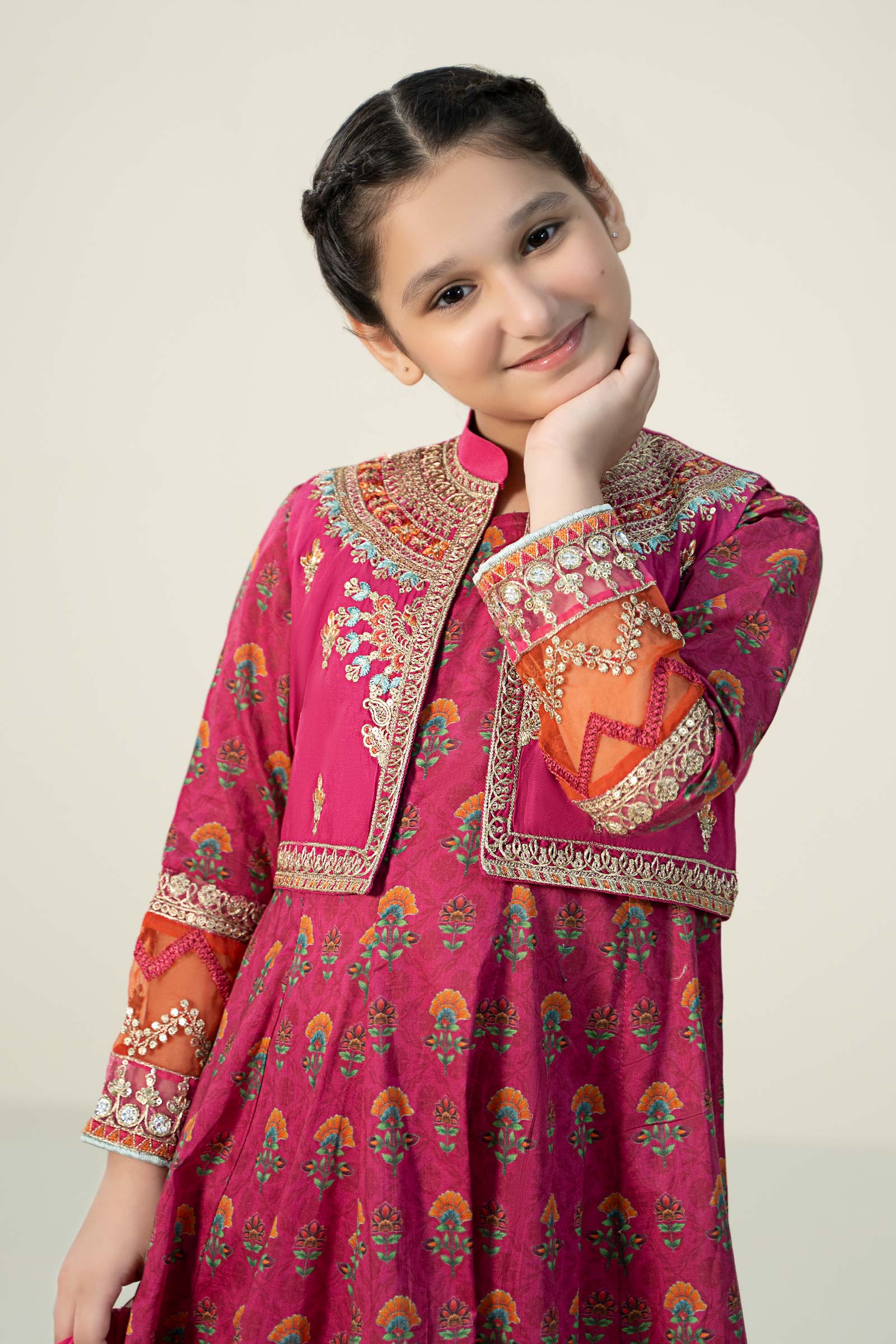 4 Piece Embroidered Frock - Image 2