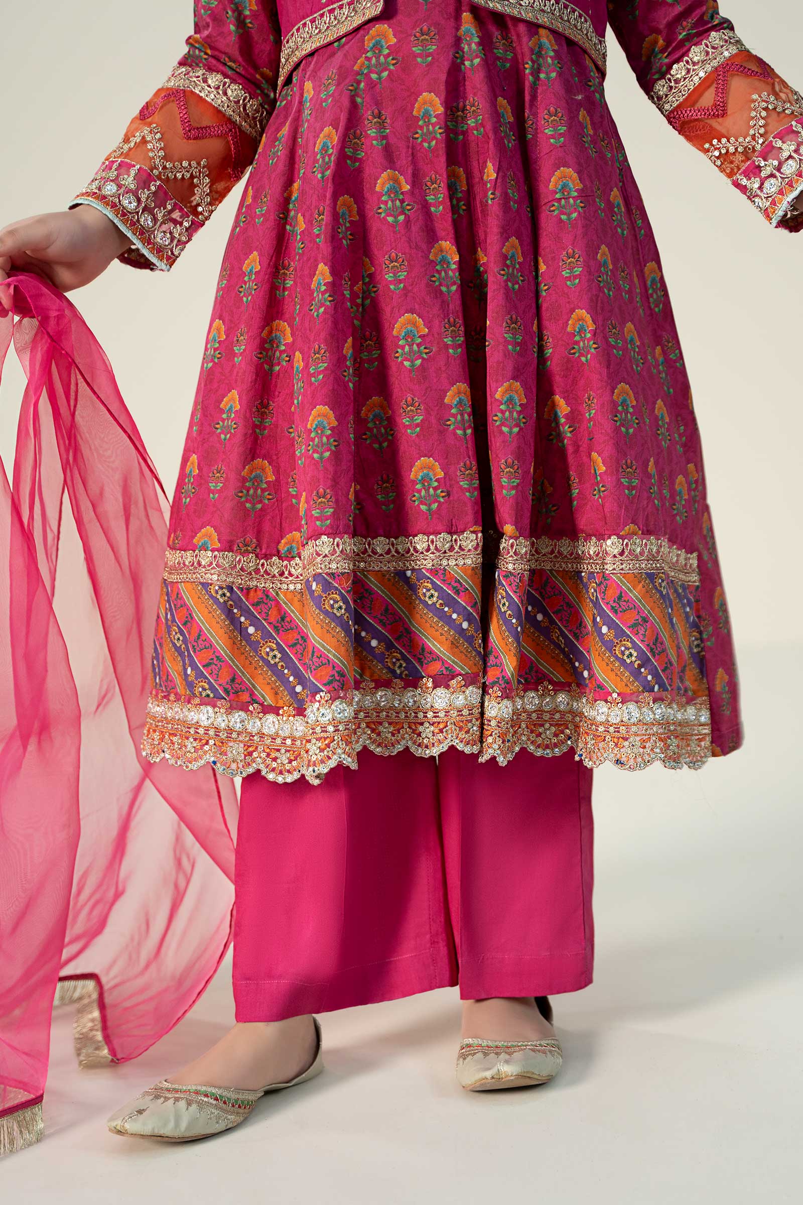 4 Piece Embroidered Frock - Image 3