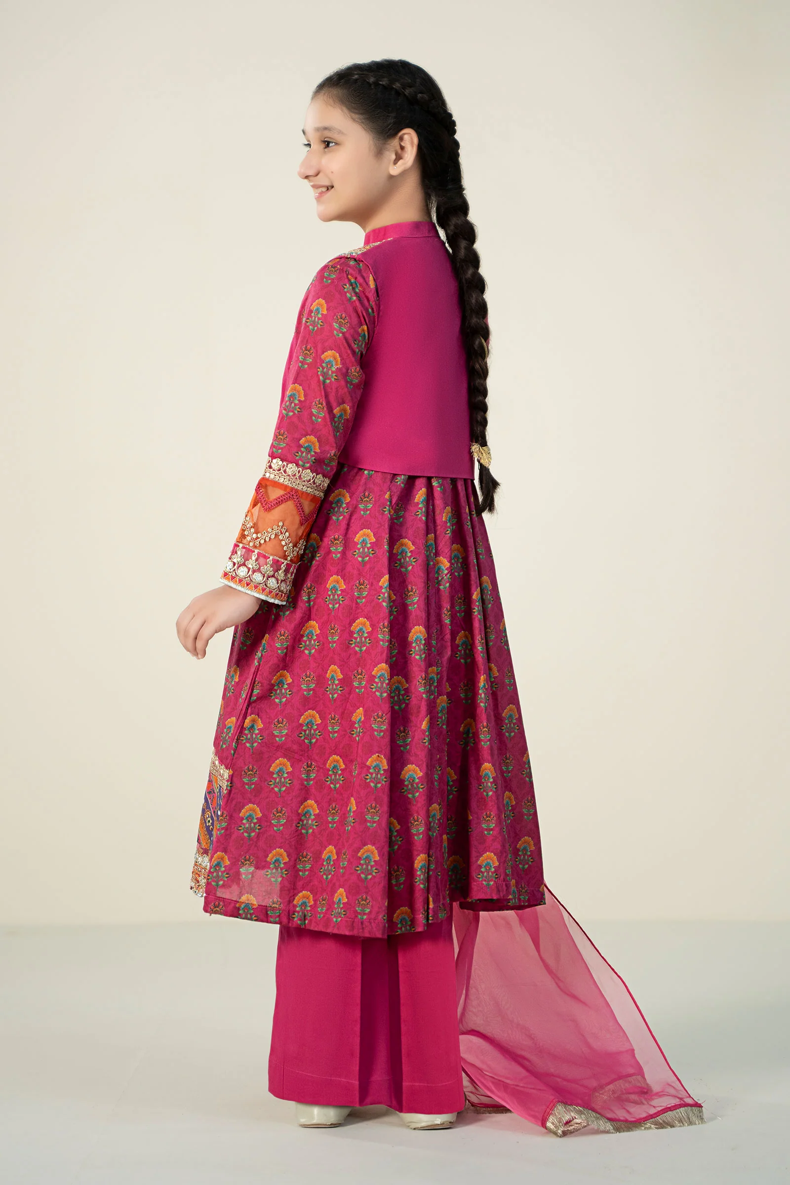 4 Piece Embroidered Frock - Image 5