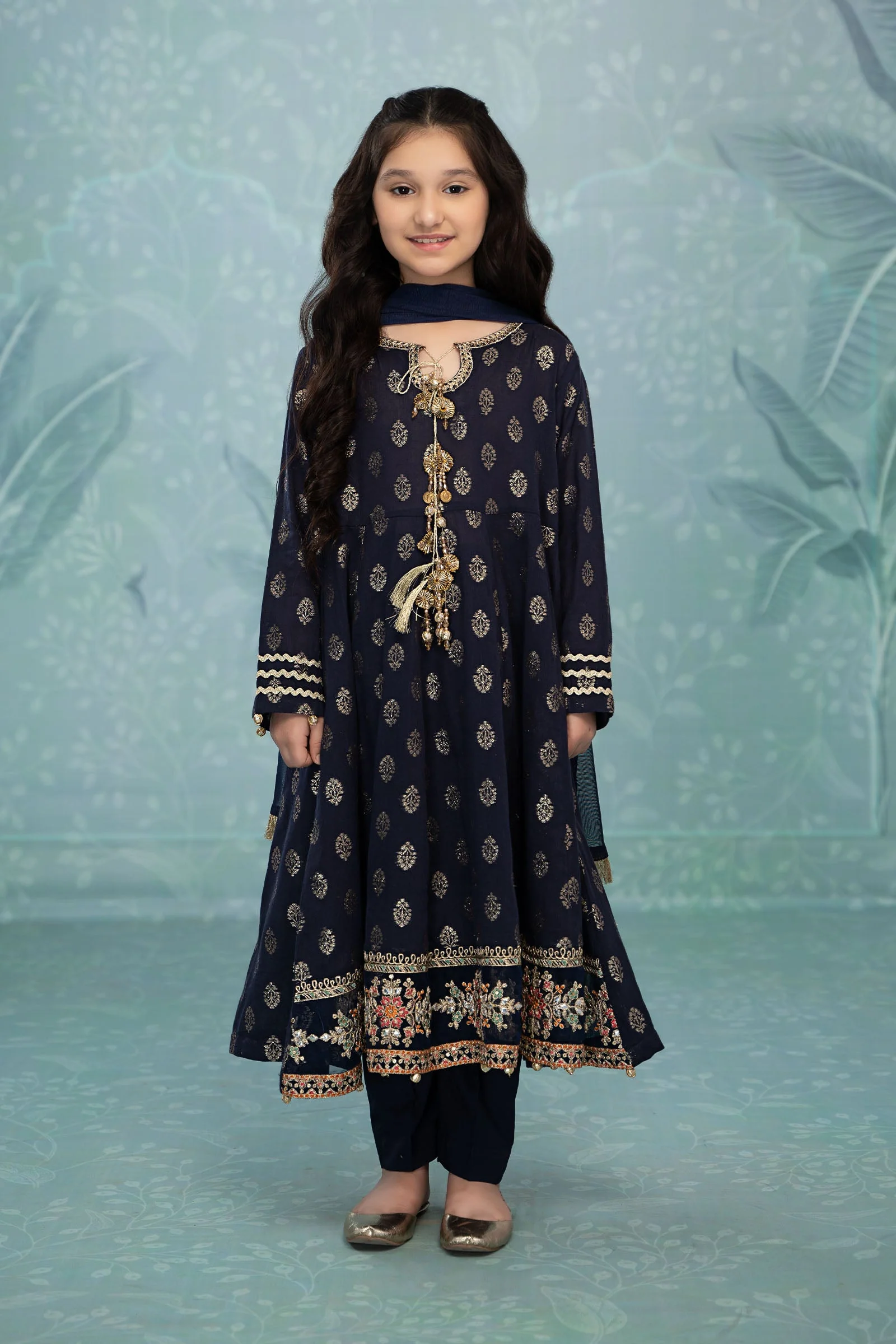 3 Piece Embroidered Suit