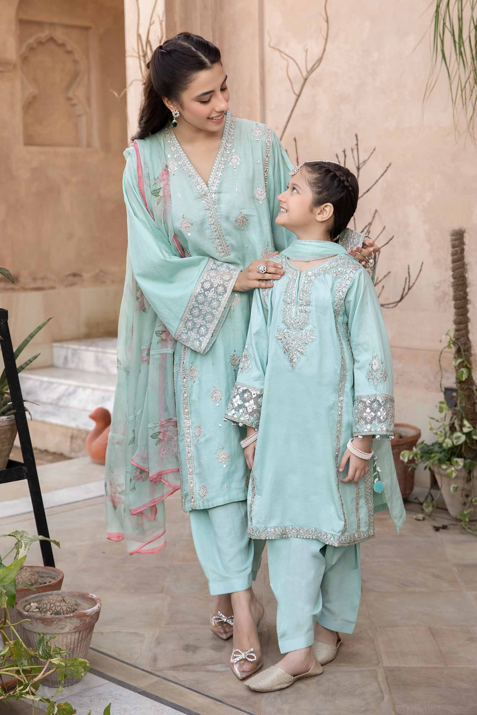 3 Piece Embroidered Dobby Suit - Image 2