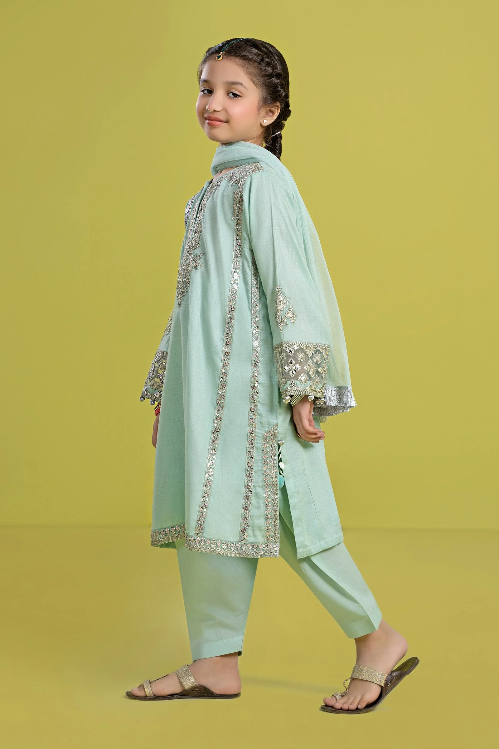 3 Piece Embroidered Dobby Suit - Image 6