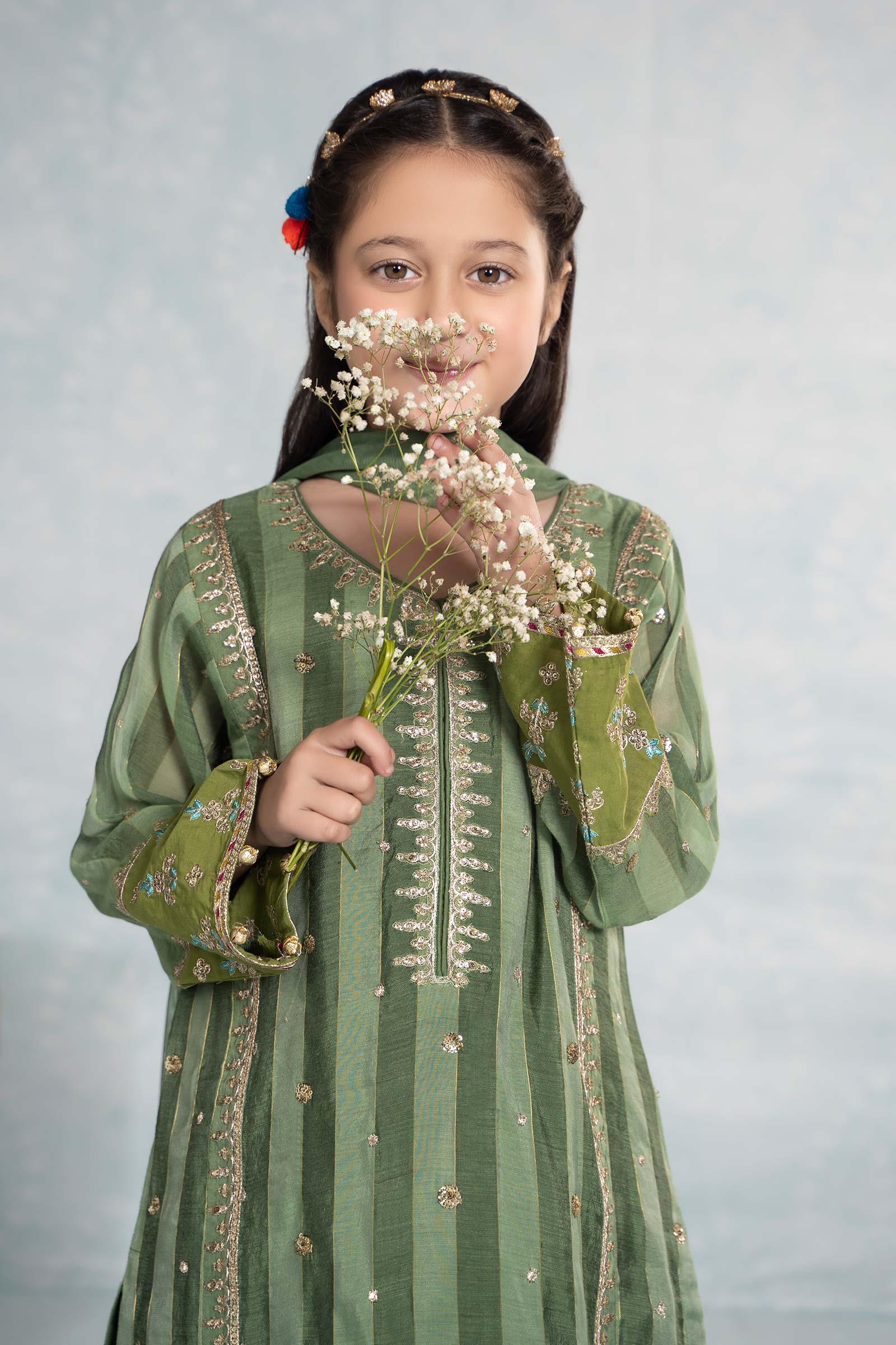 3 Piece Embroidered Yarn Dyed Suit - Image 2