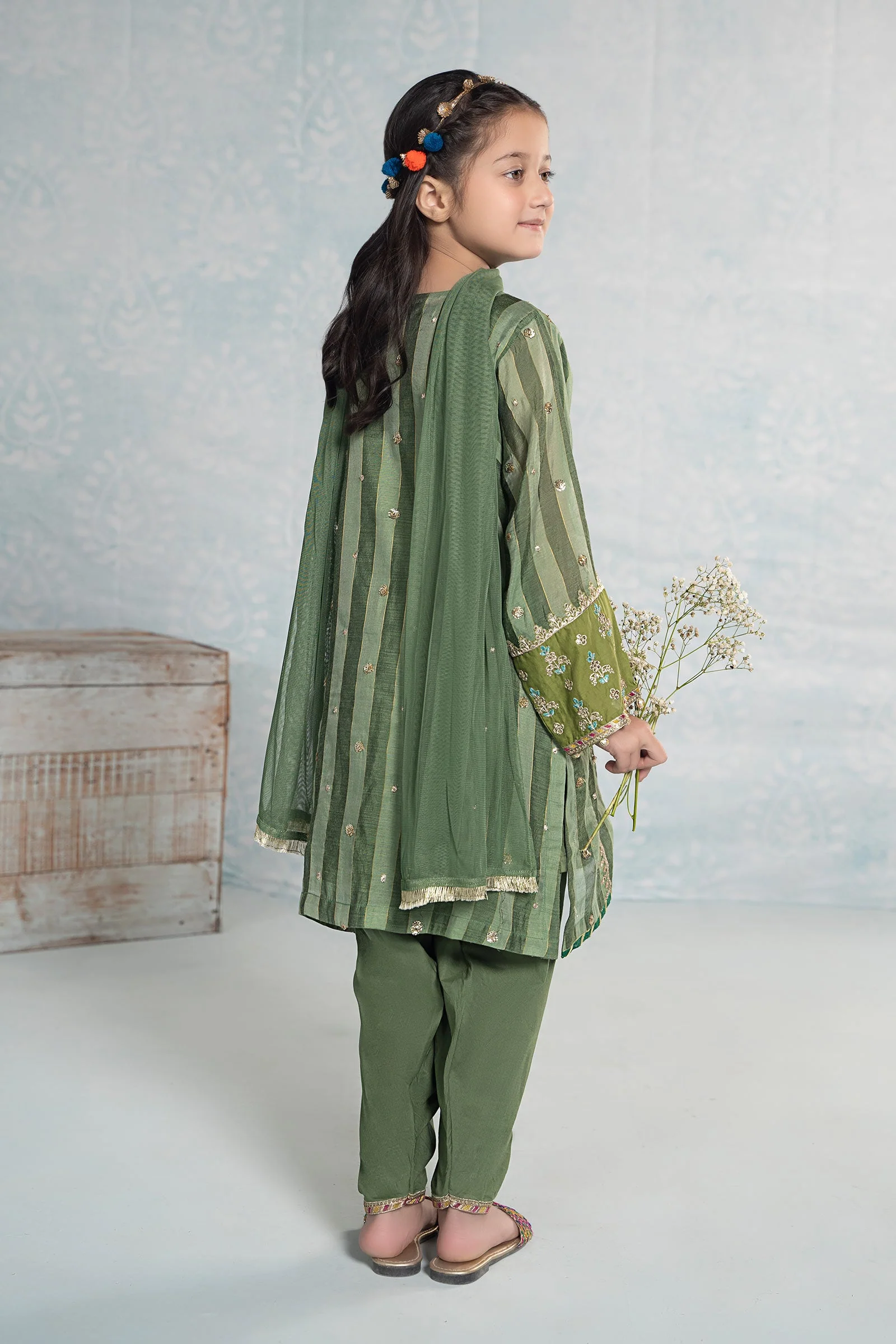 3 Piece Embroidered Yarn Dyed Suit - Image 7