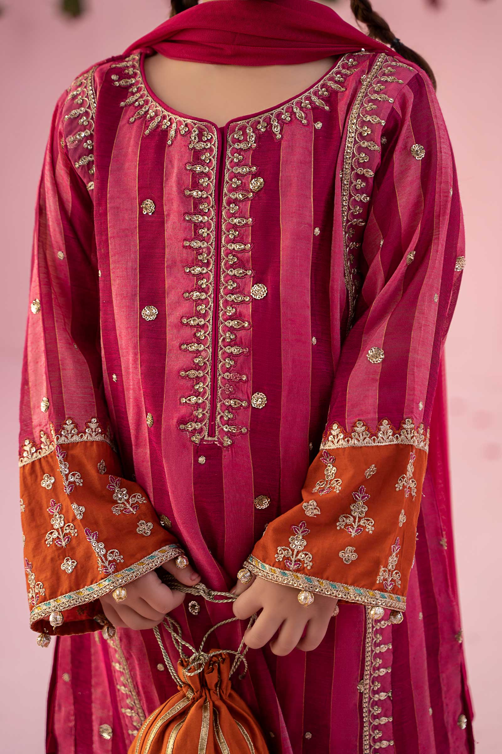 3 Piece Embroidered Yarn Dyed Suit - Image 3