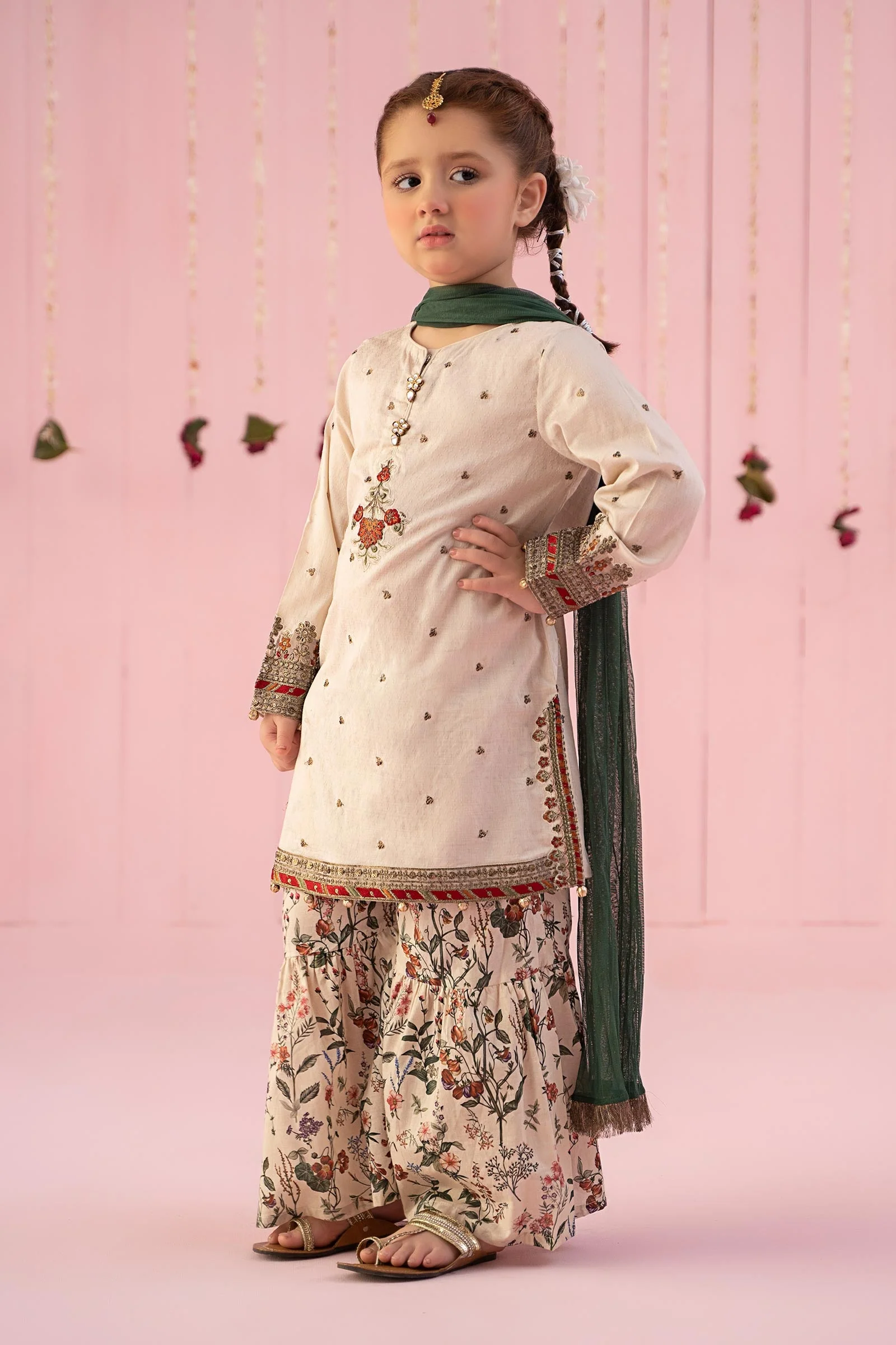 3 Piece Embroidered Dobby Suit - Image 3
