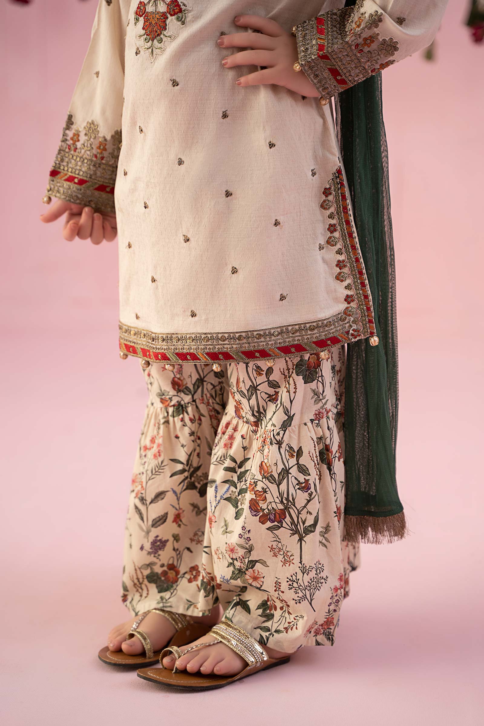 3 Piece Embroidered Dobby Suit - Image 6