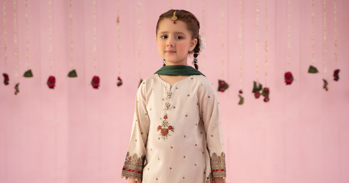3 Piece Embroidered Dobby Suit - Image 9
