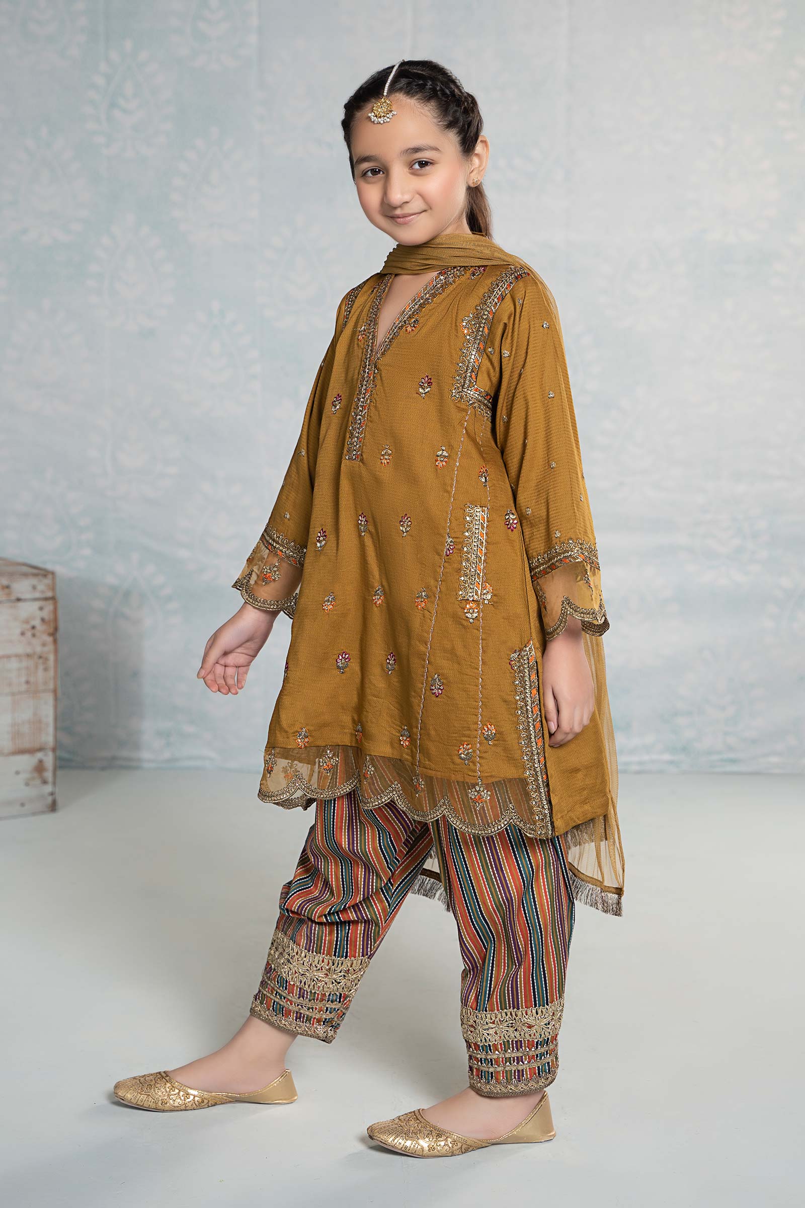 3 Piece Embroidered Dobby Suit - Image 5