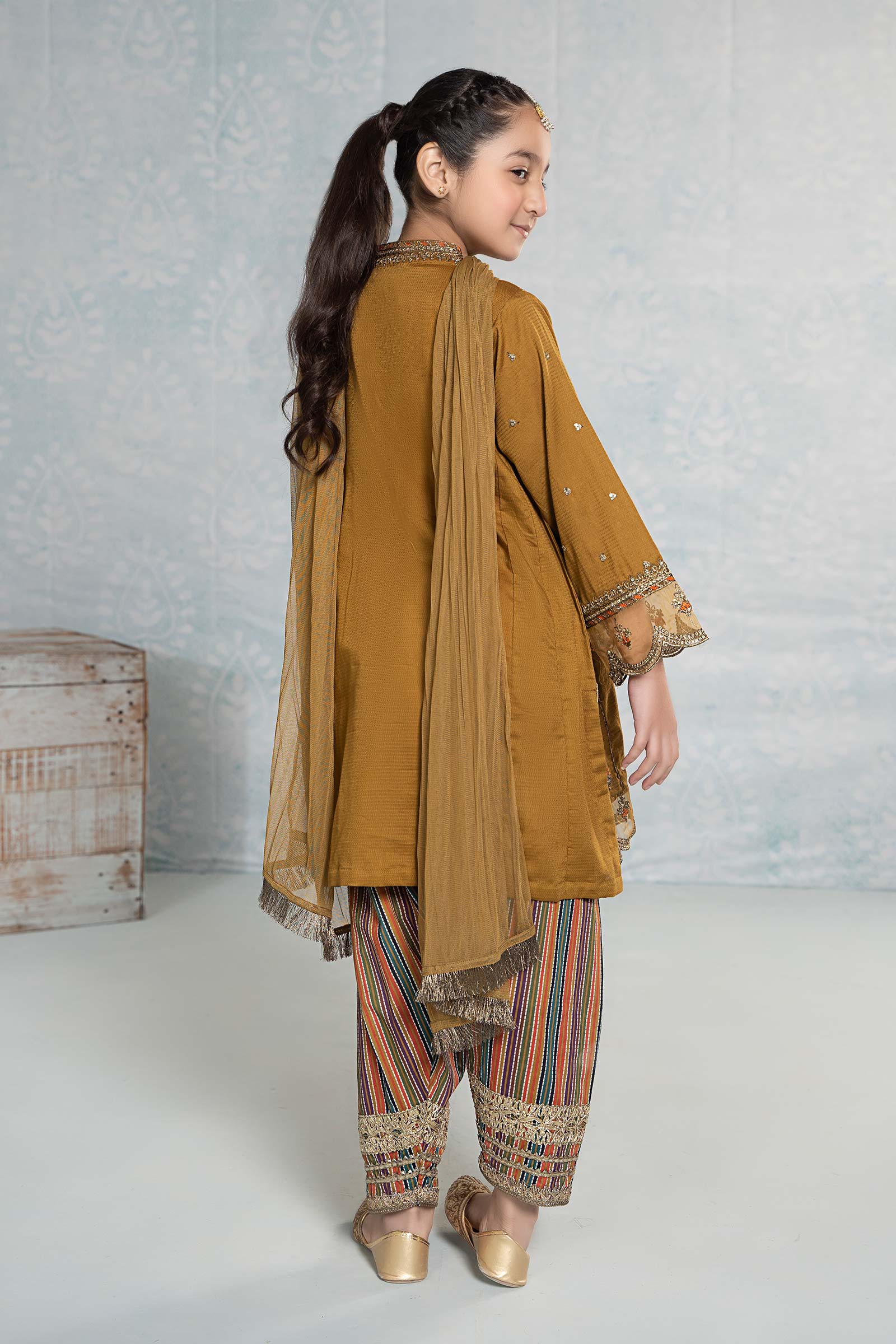 3 Piece Embroidered Dobby Suit - Image 6