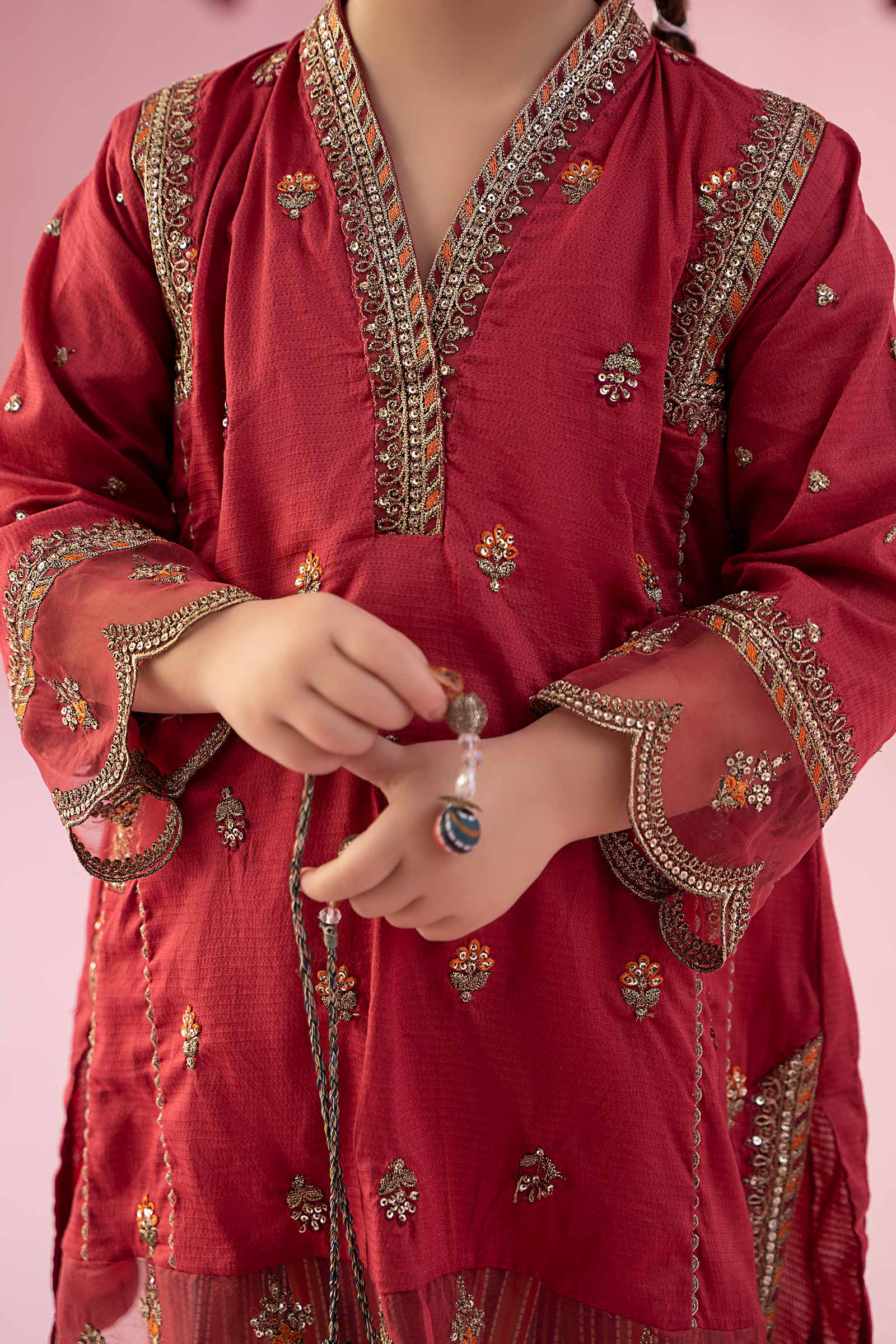 3 Piece Embroidered Dobby Suit - Image 3