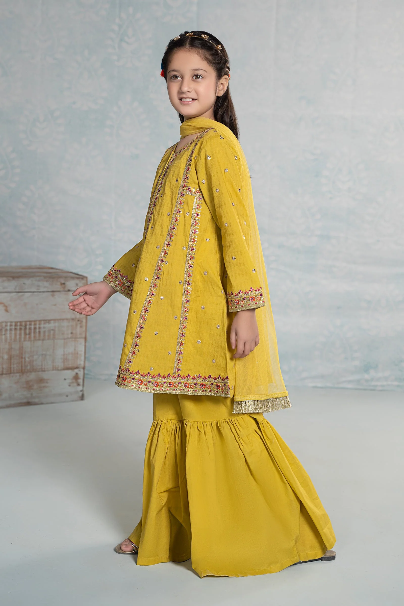 3 Piece Embroidered Dobby Suit - Image 4