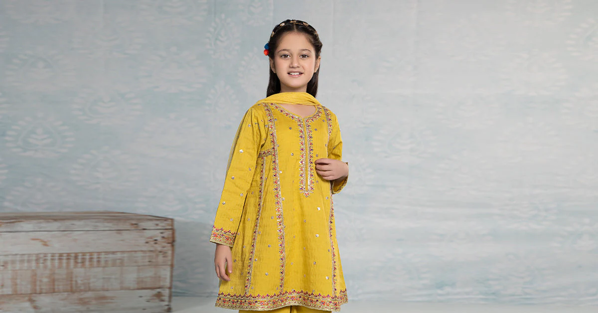 3 Piece Embroidered Dobby Suit - Image 6
