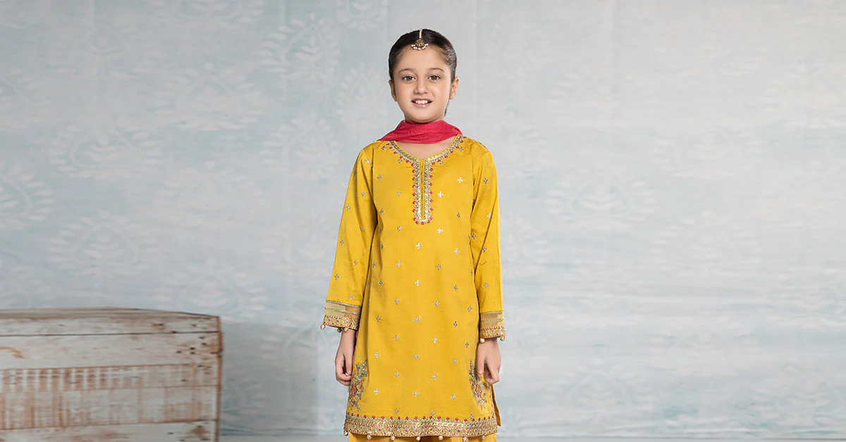 3 Piece Embroidered Dobby Suit - Image 9