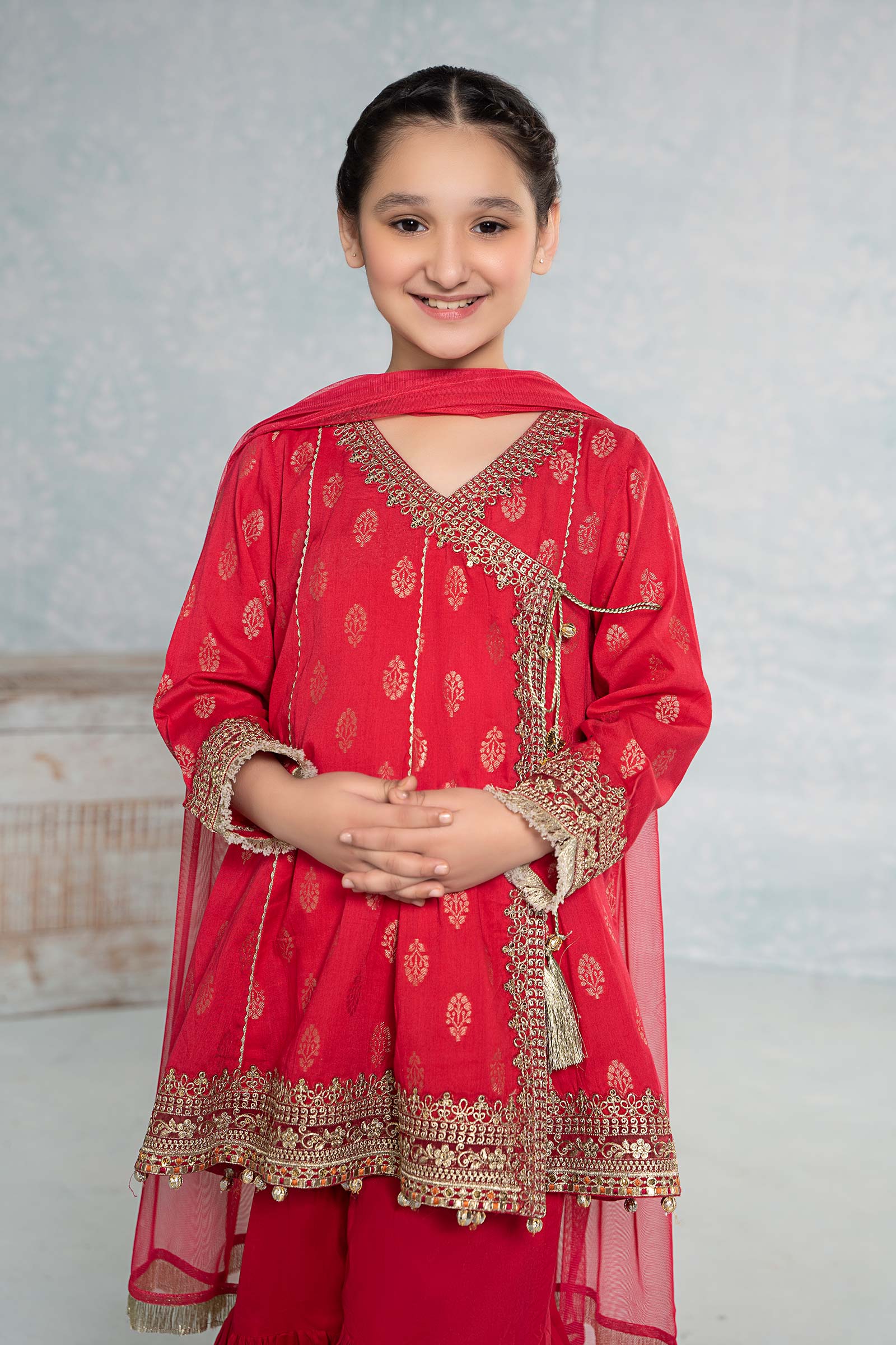 3 Piece Embroidered Jacquard Suit - Image 2