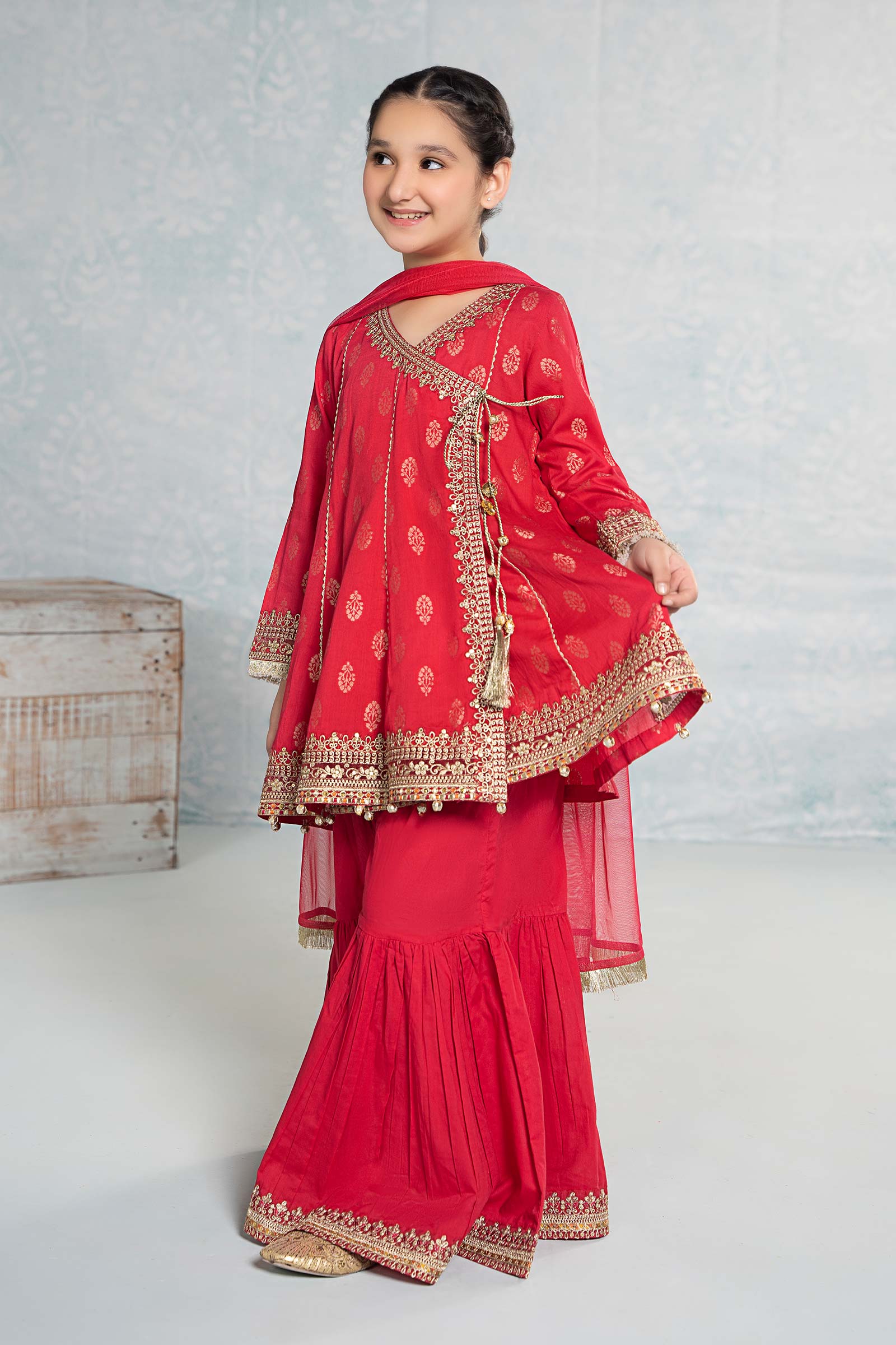 3 Piece Embroidered Jacquard Suit - Image 6