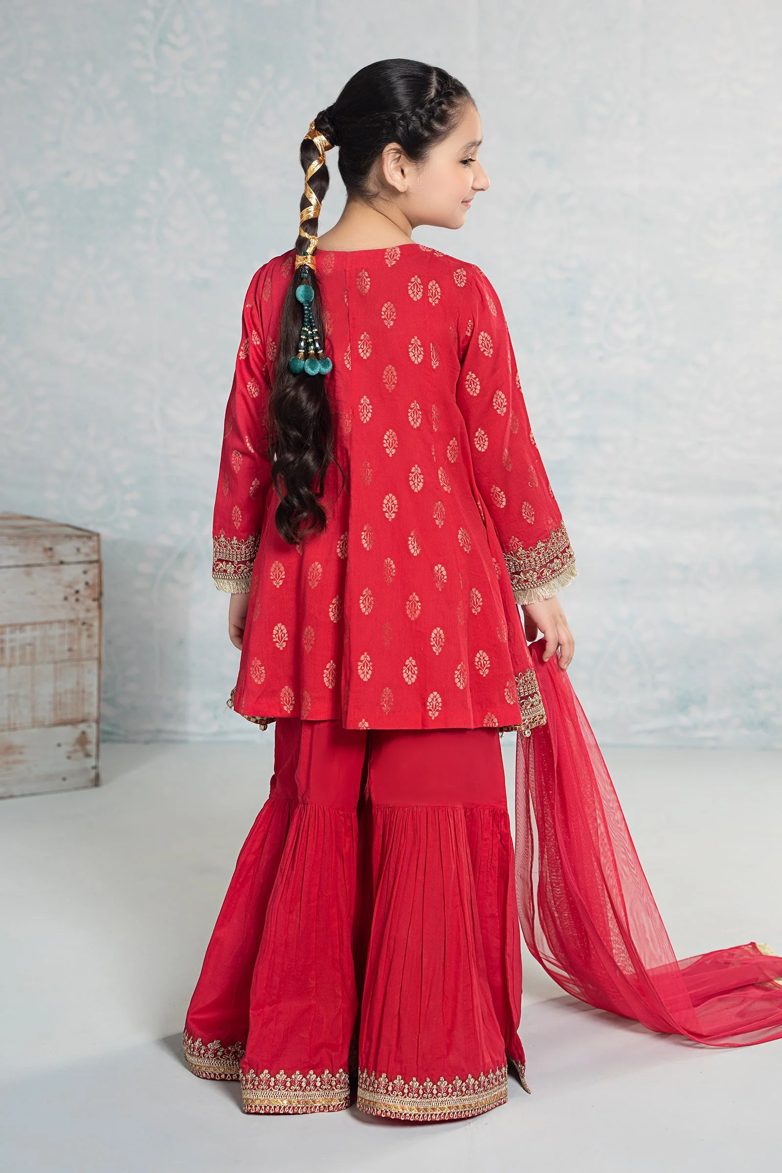 3 Piece Embroidered Jacquard Suit - Image 7