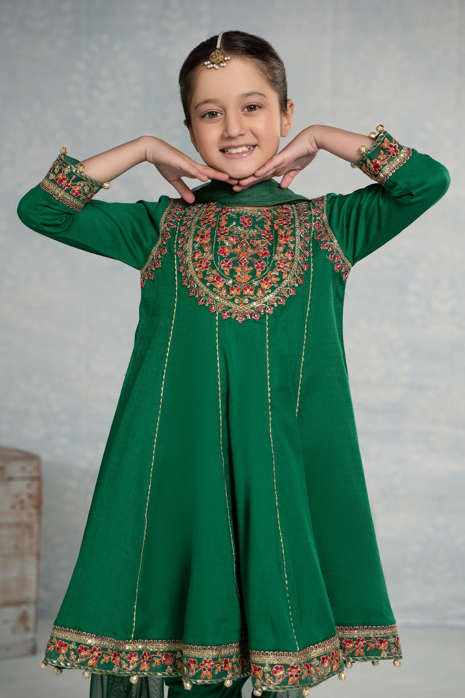 3 Piece Embroidered Dobby Suit - Image 3