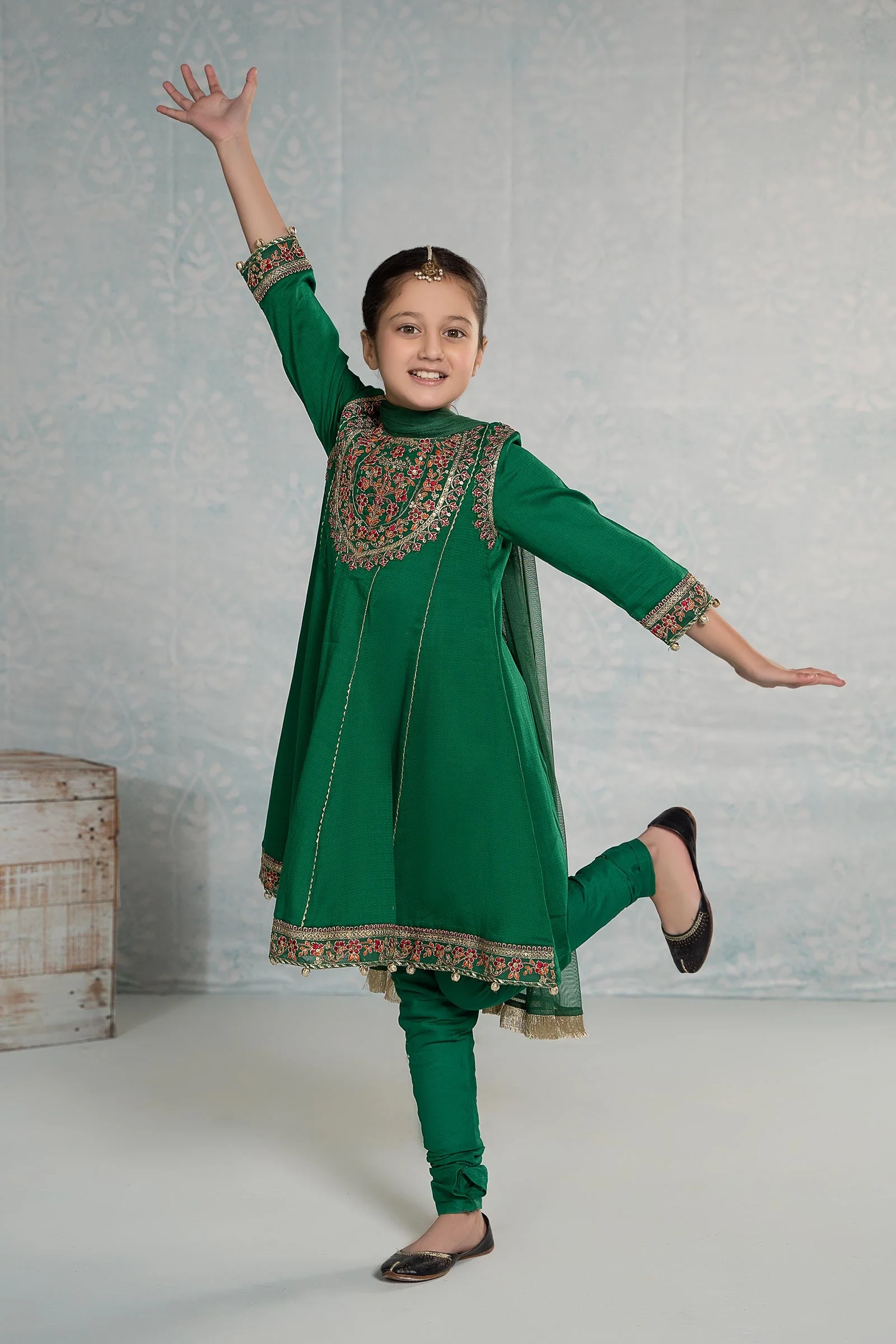 3 Piece Embroidered Dobby Suit - Image 6