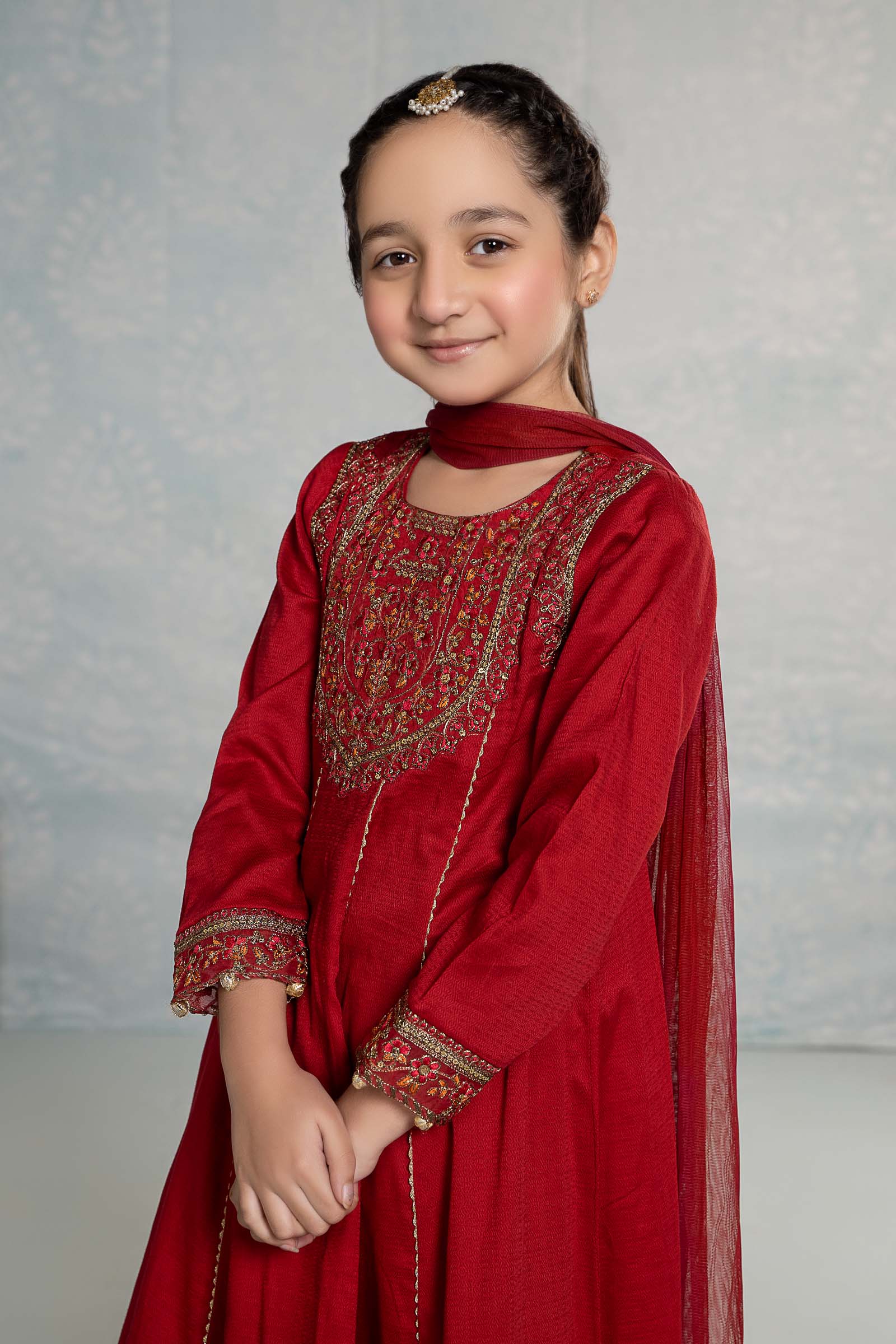 3 Piece Embroidered Dobby Suit - Image 2