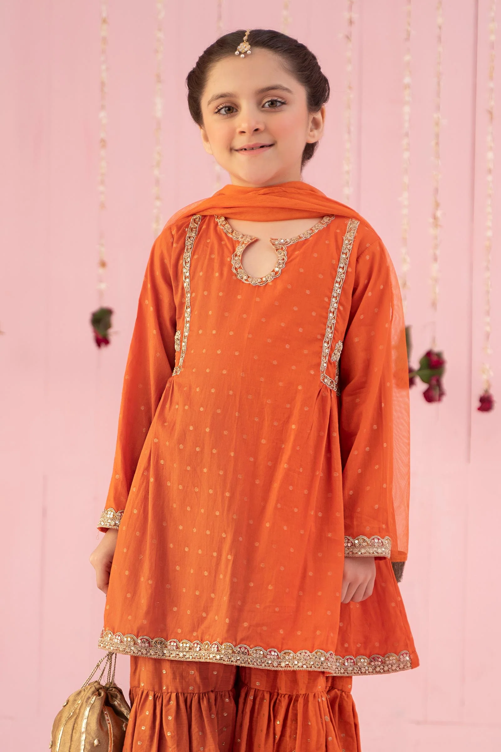 3 Piece Embroidered Jacquard Broshia Suit - Image 2