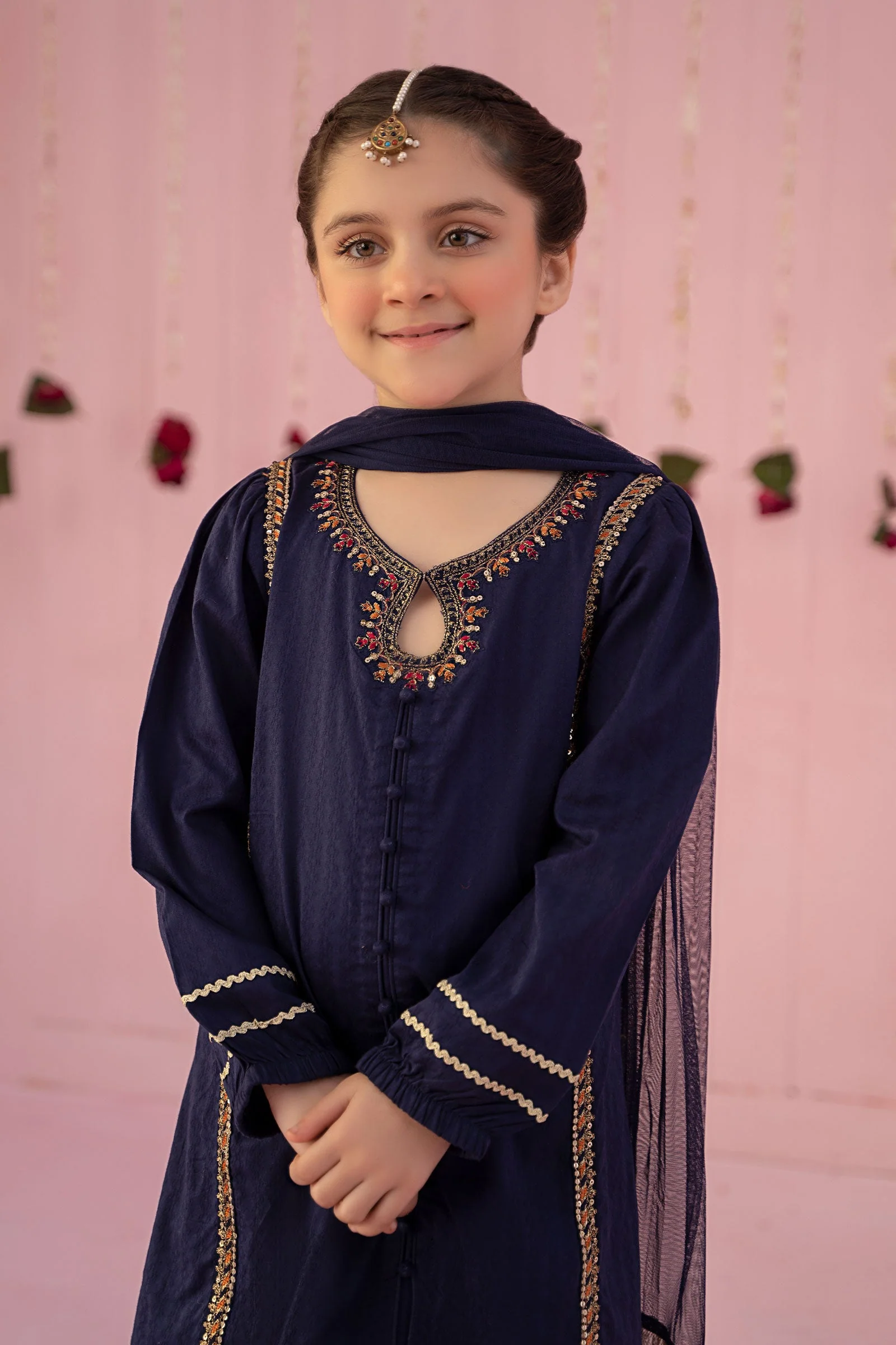 3 Piece Embroidered Dobby Suit - Image 2