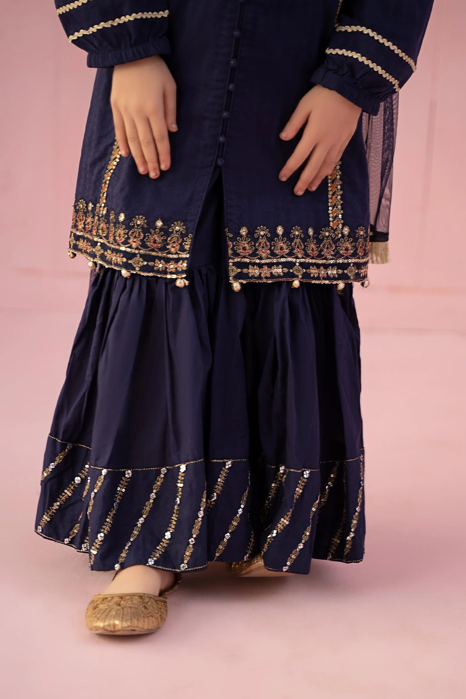 3 Piece Embroidered Dobby Suit - Image 3