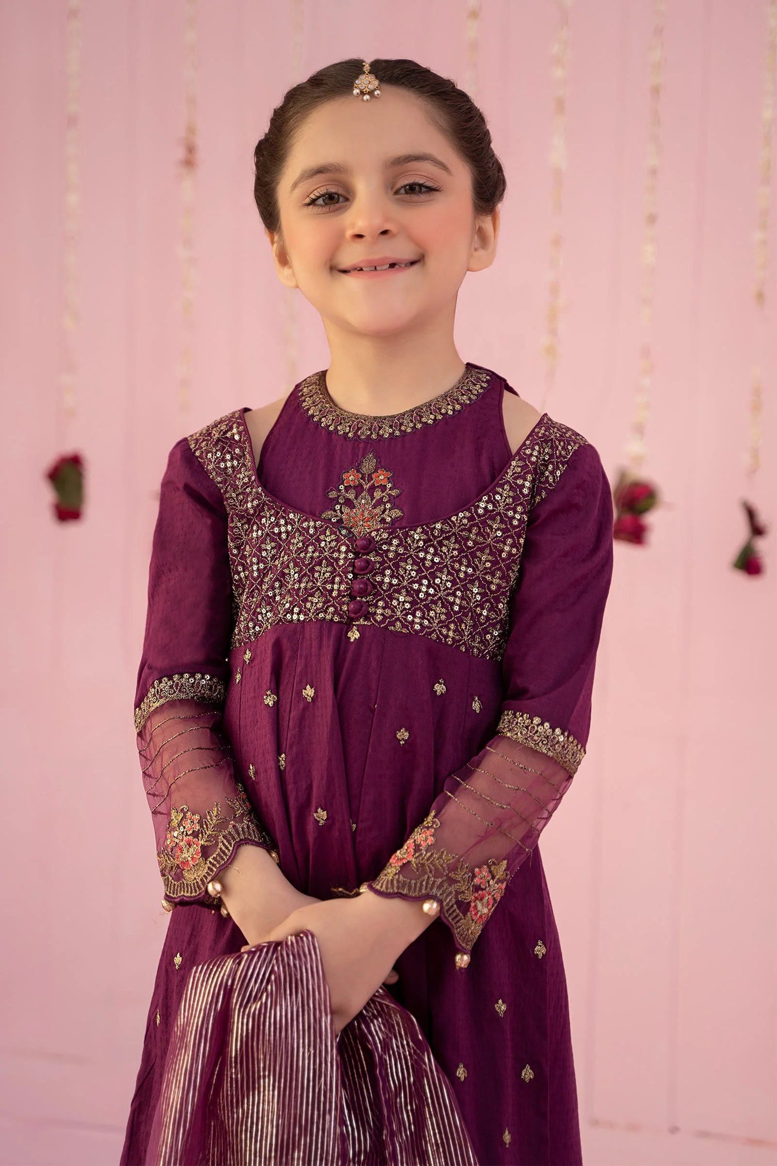 3 Piece Embroidered Dobby Suit - Image 2