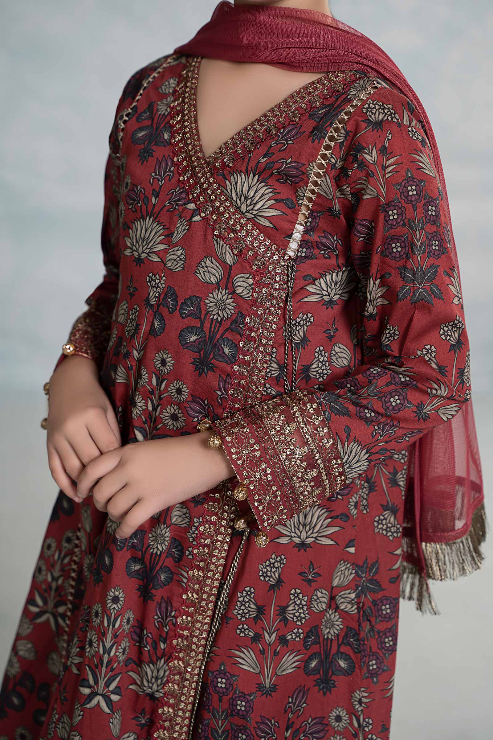 3 Piece Embroidered Lawn Suit - Image 5