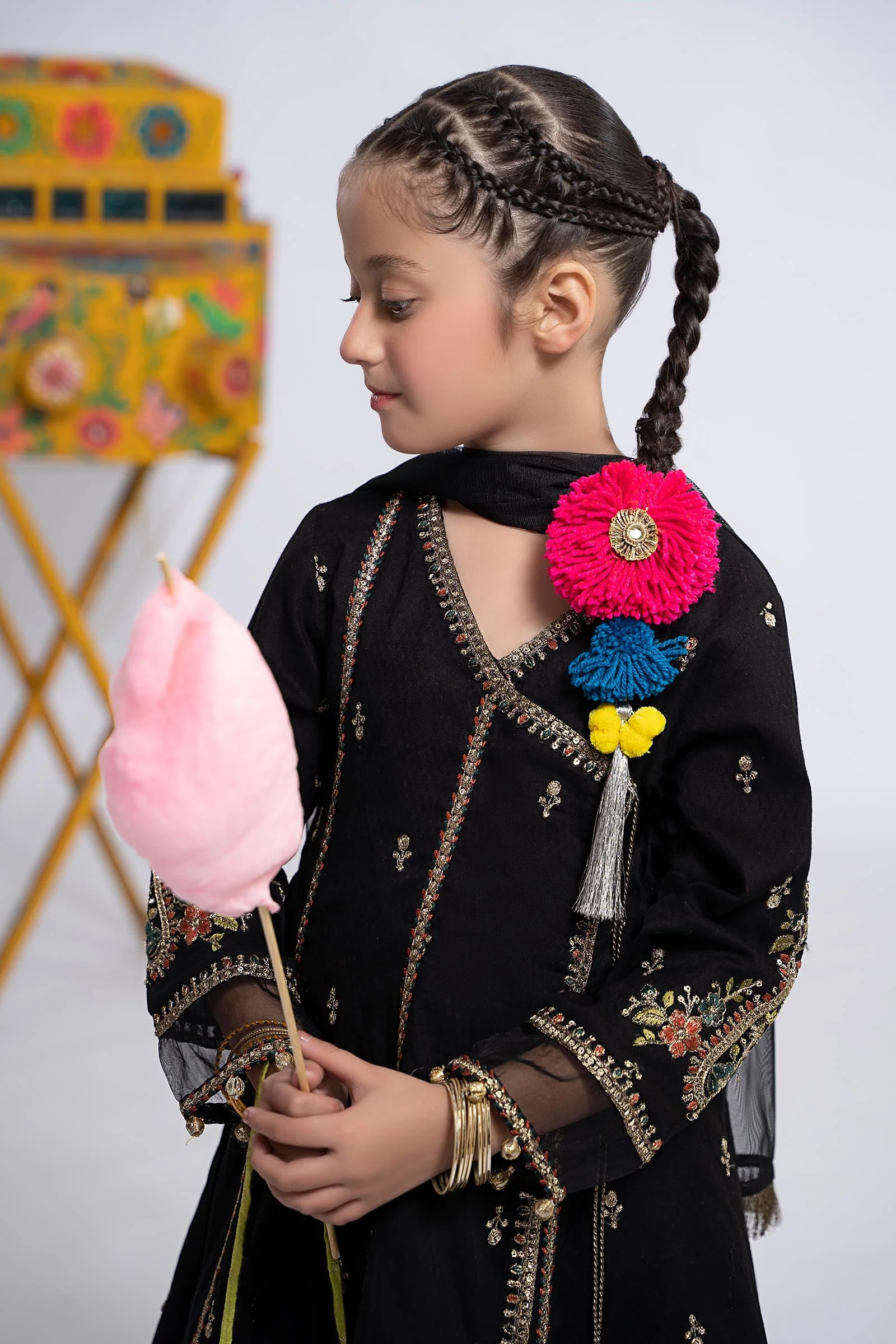 3 Piece Embroidered Dobby Suit - Image 2