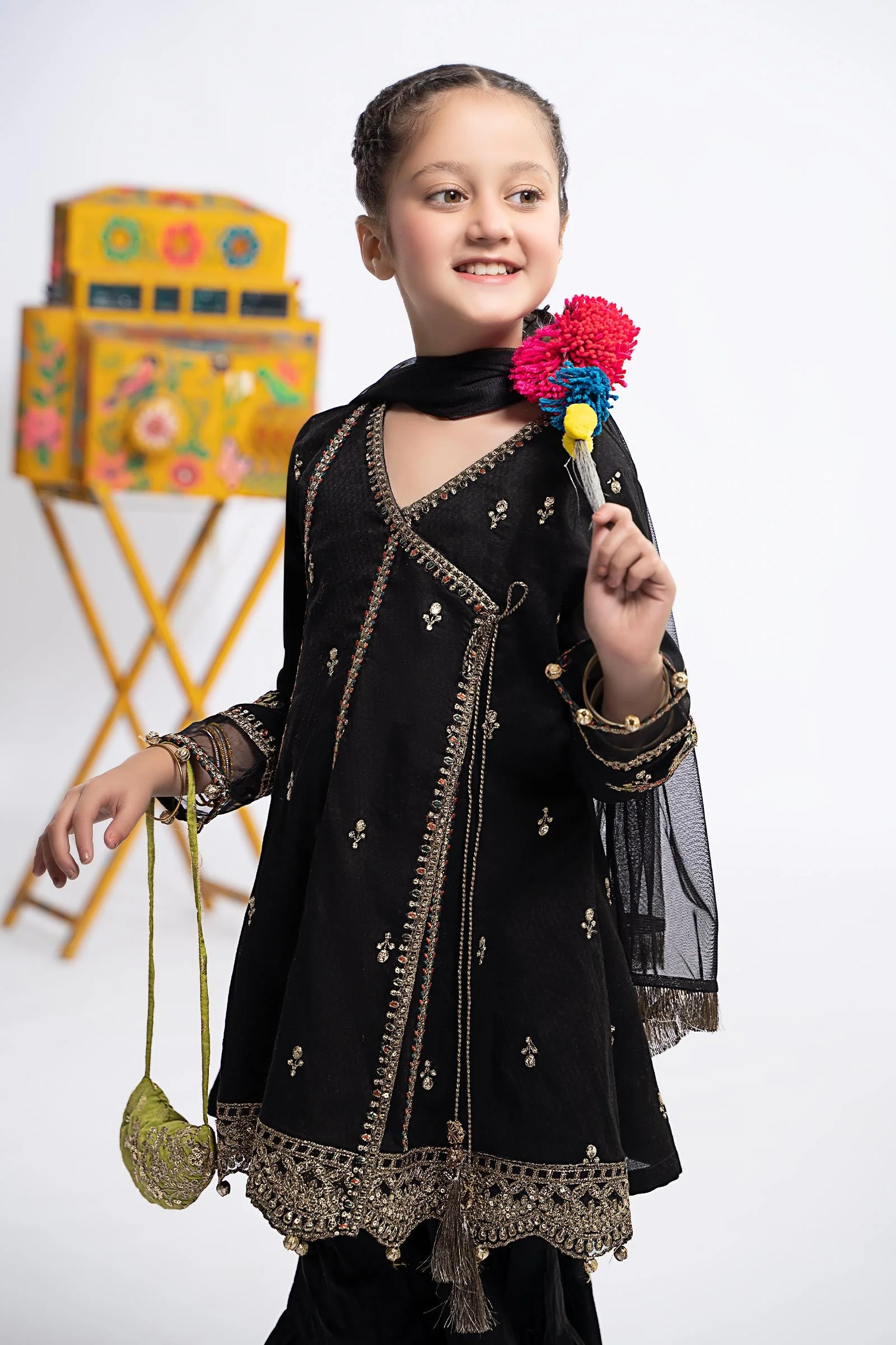 3 Piece Embroidered Dobby Suit - Image 4