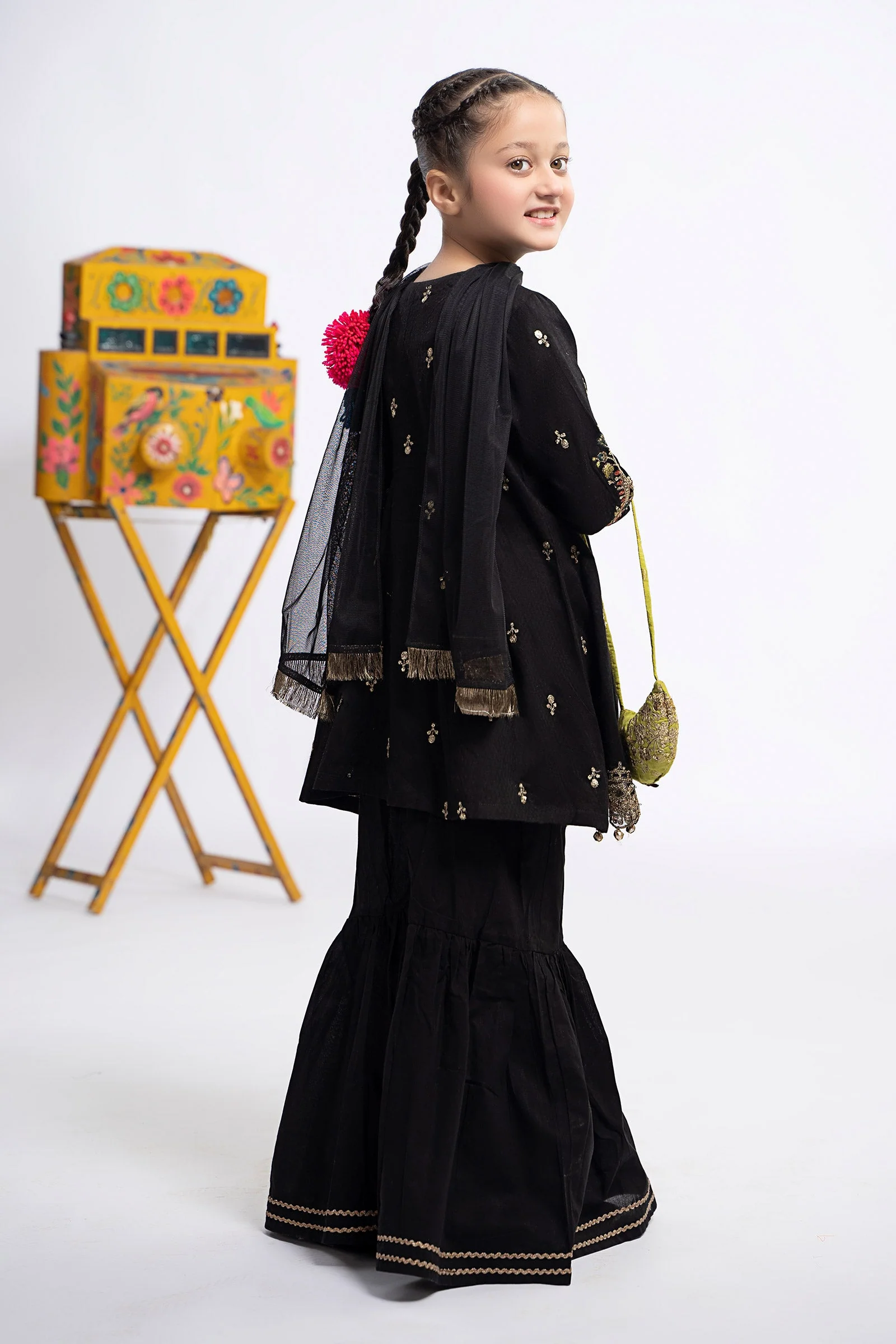 3 Piece Embroidered Dobby Suit - Image 6