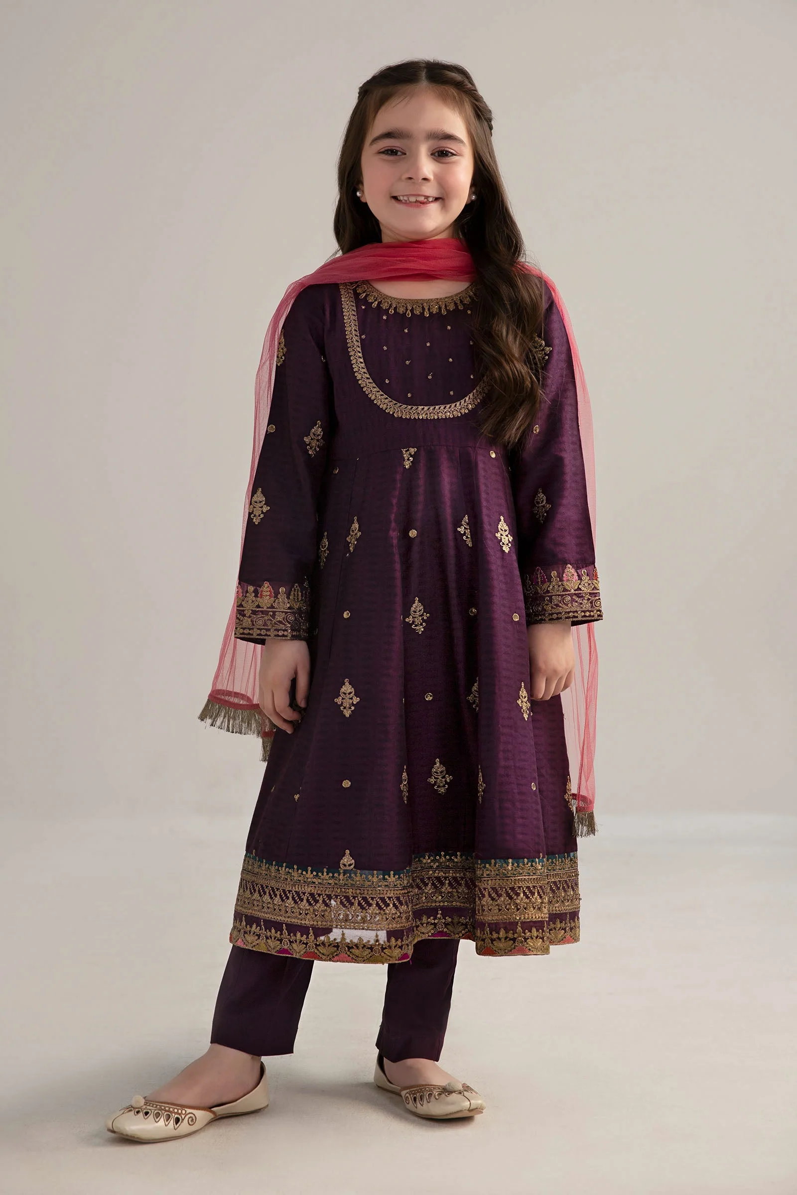 3 Piece Embroidered Dobby Lawn Suit