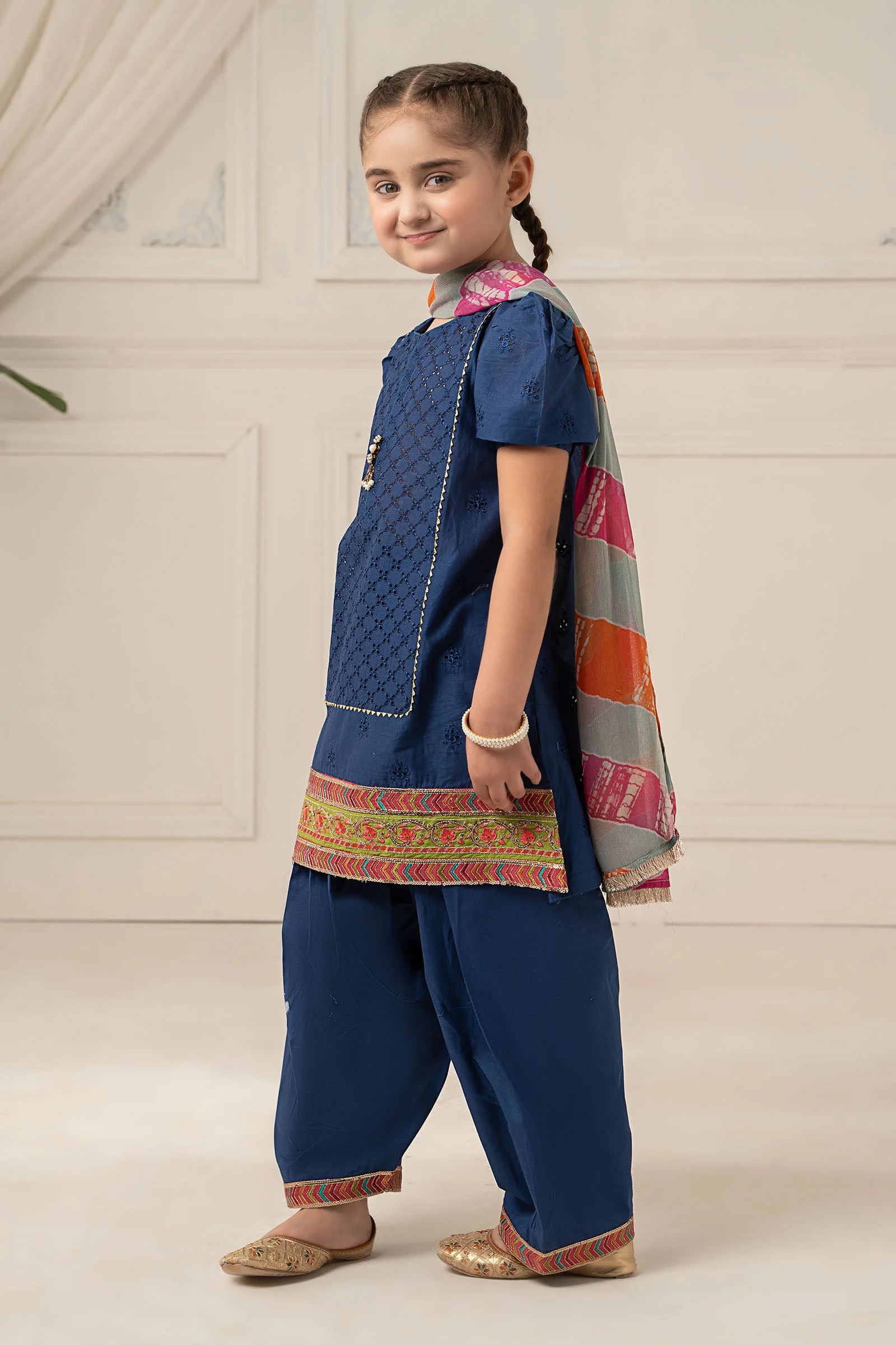 3 Piece Dyed Cambric Suit - Image 3