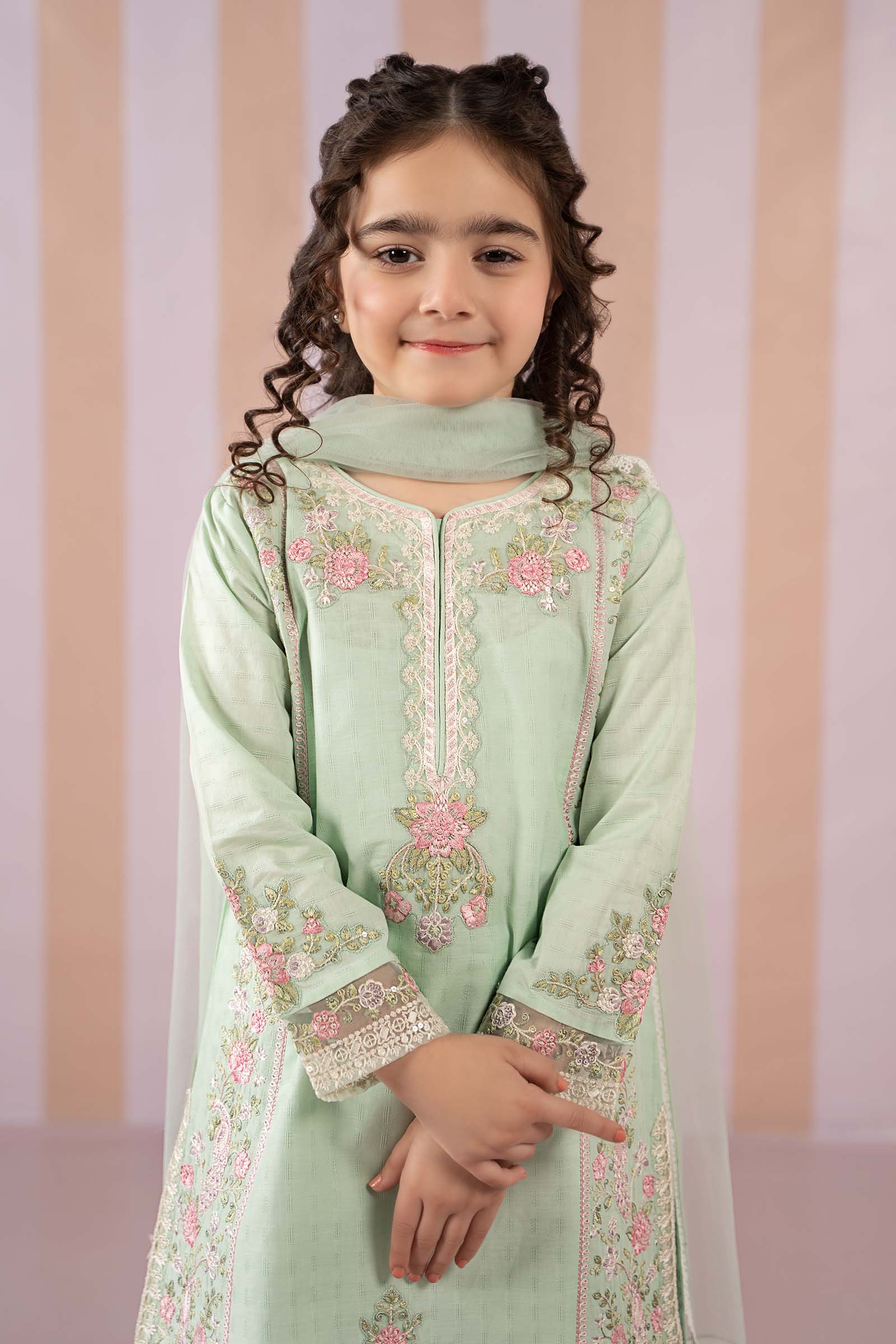 3 Piece Embroidered Dobby Lawn Suit - Image 2