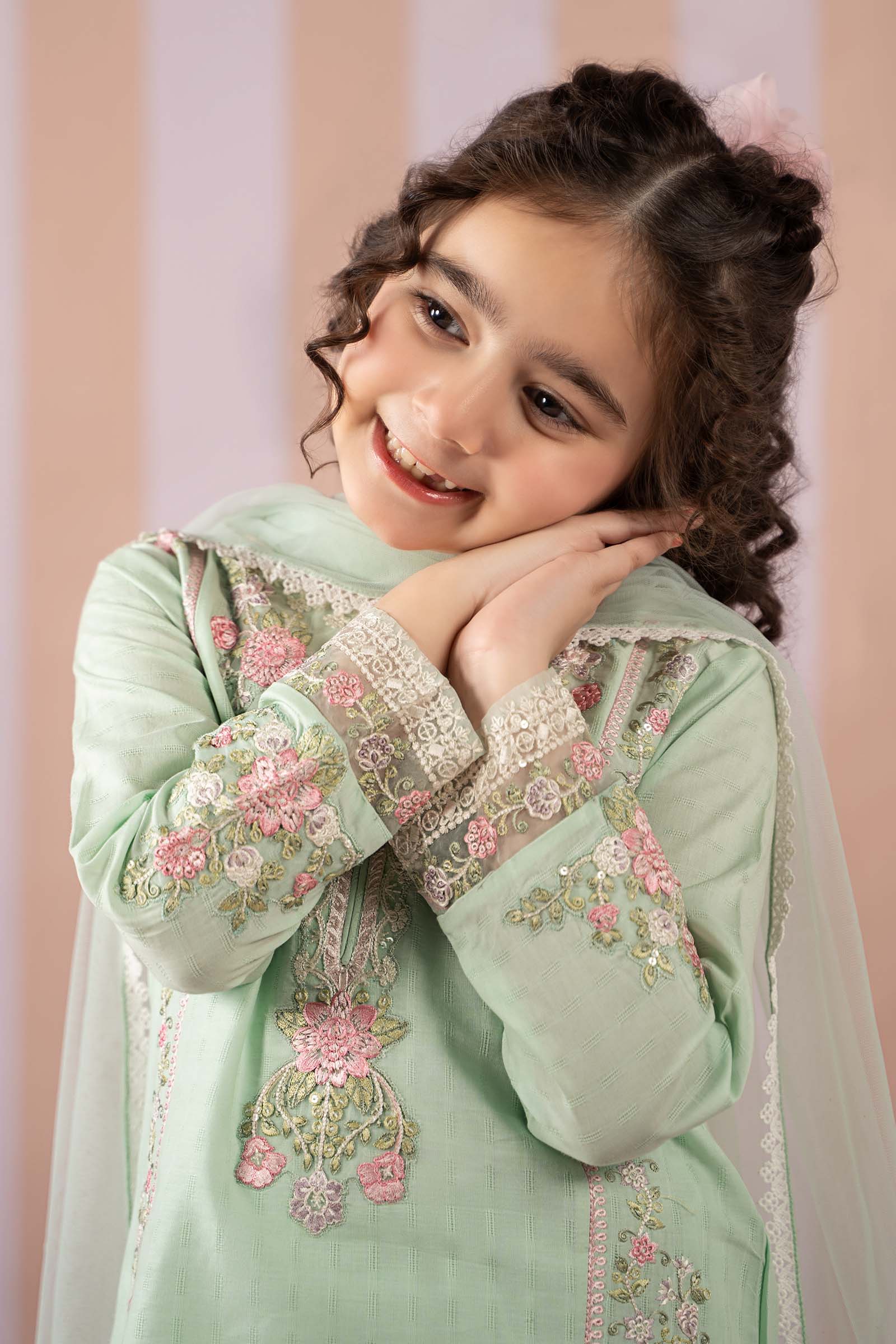 3 Piece Embroidered Dobby Lawn Suit - Image 6