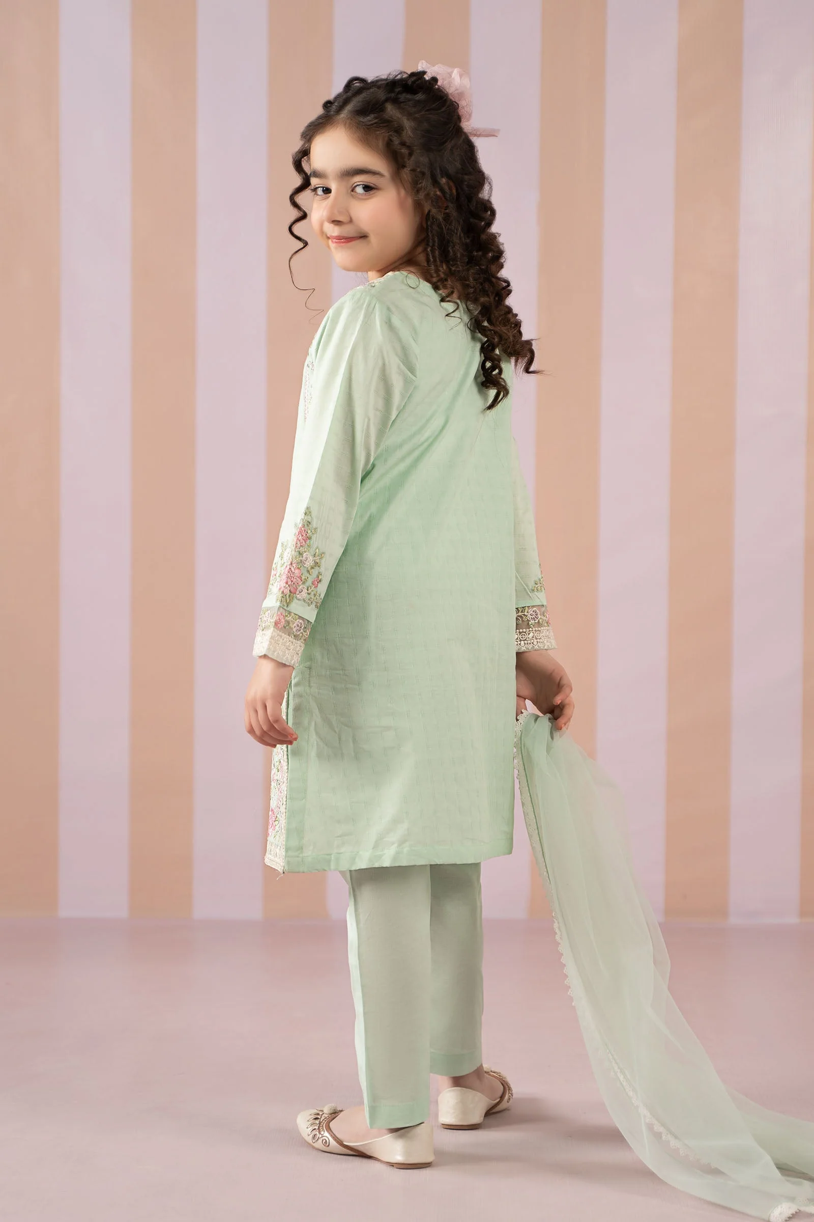 3 Piece Embroidered Dobby Lawn Suit - Image 7