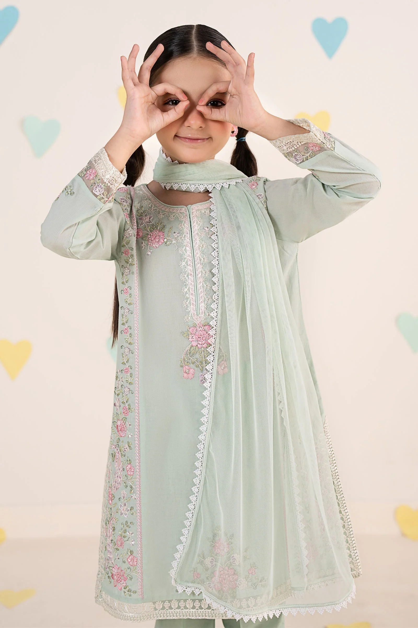 3 Piece Embroidered Dobby Lawn Suit - Image 2